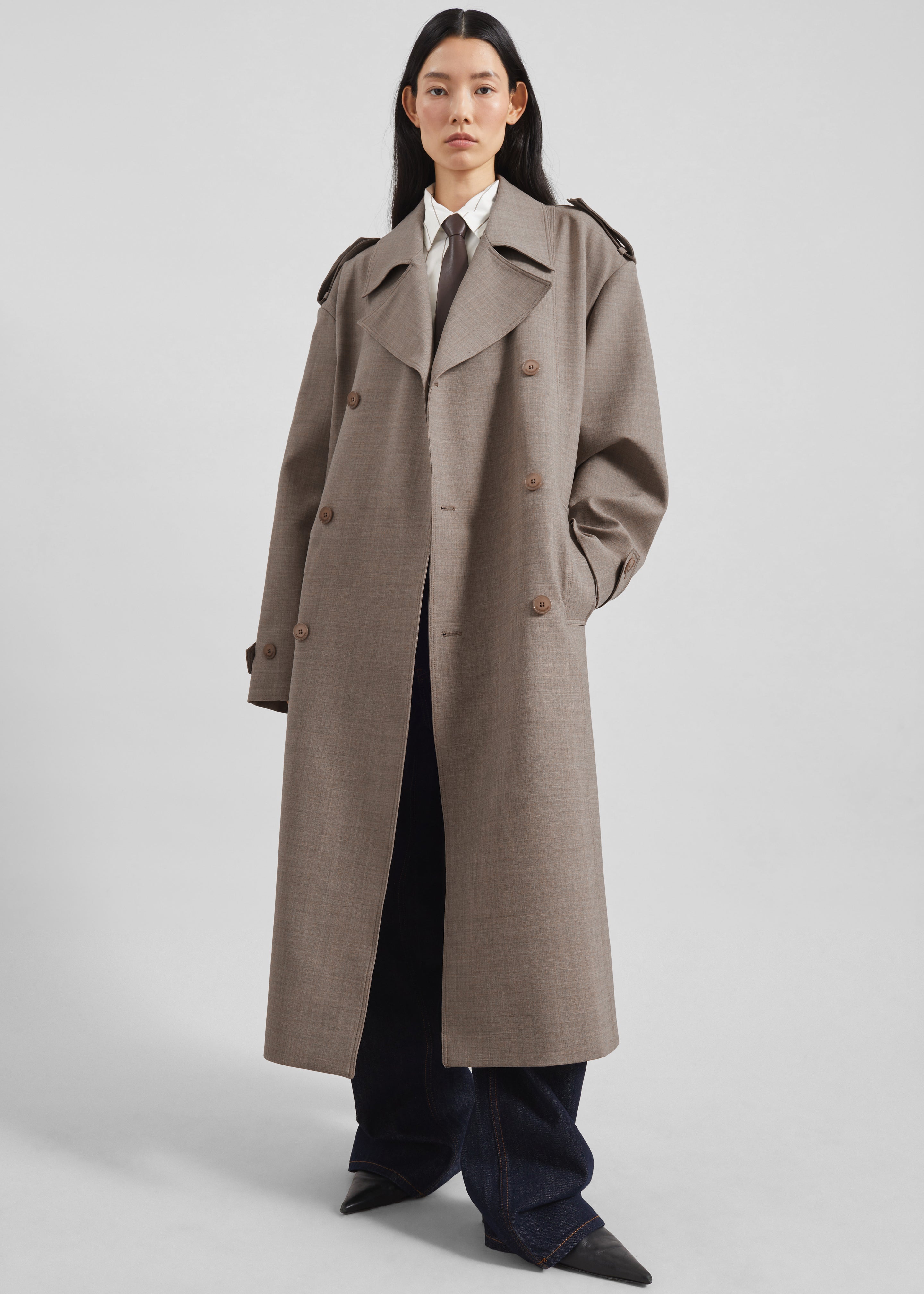 Bleecker Trench Coat - Taupe Melange - 1