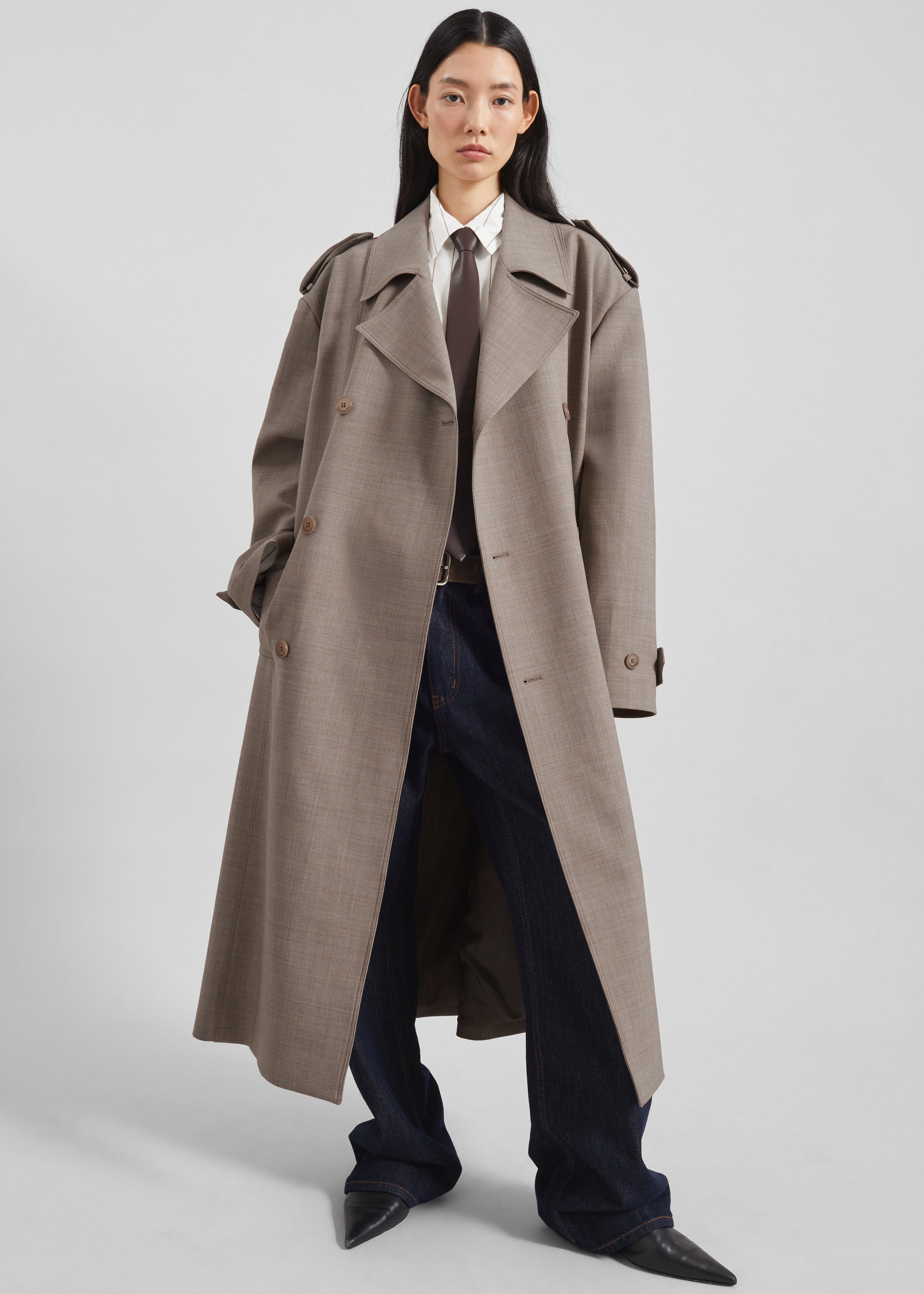 Bleecker Trench Coat - Taupe Melange - 4