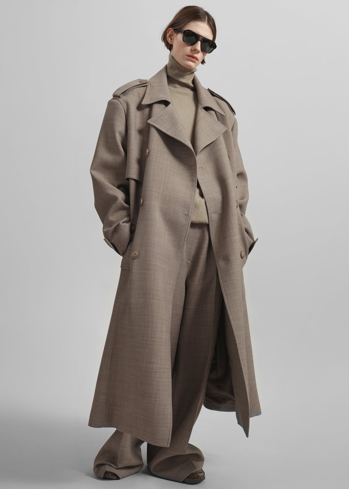 Bleecker Trench Coat - Taupe Melange - 9