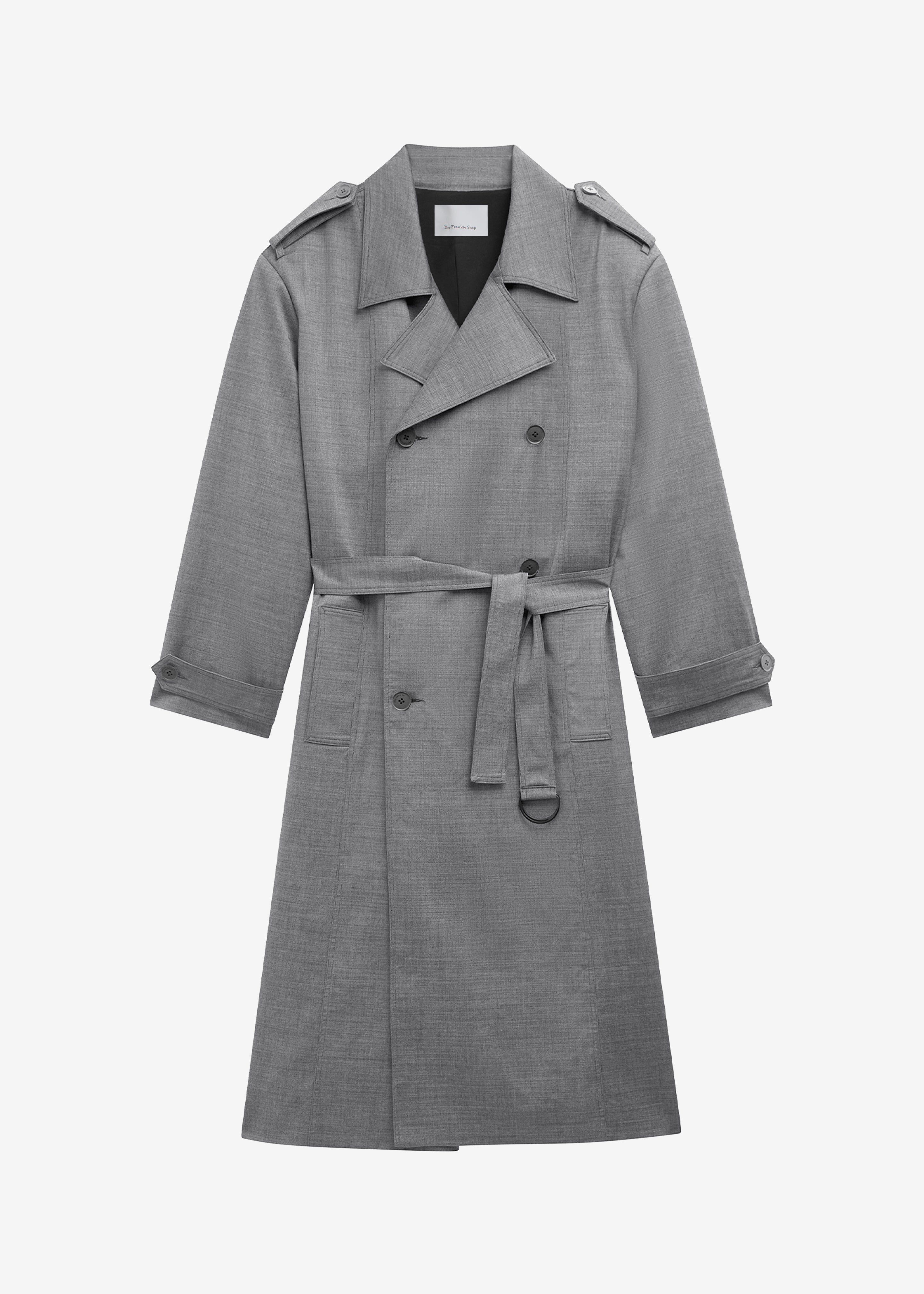 Bleecker Trench Coat - Grey Melange – The Frankie Shop