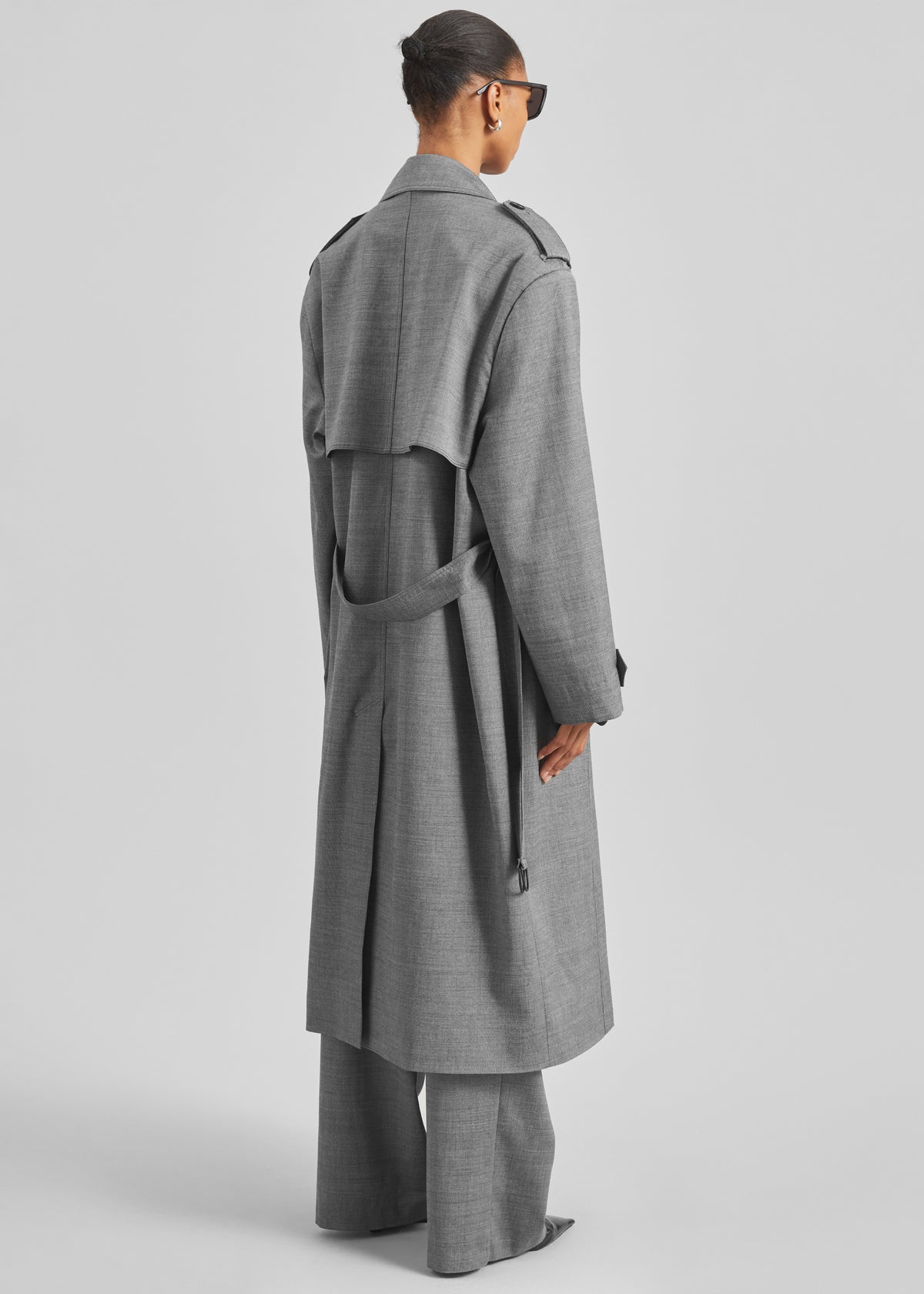 Bleecker Trench Coat - Grey Melange - 13