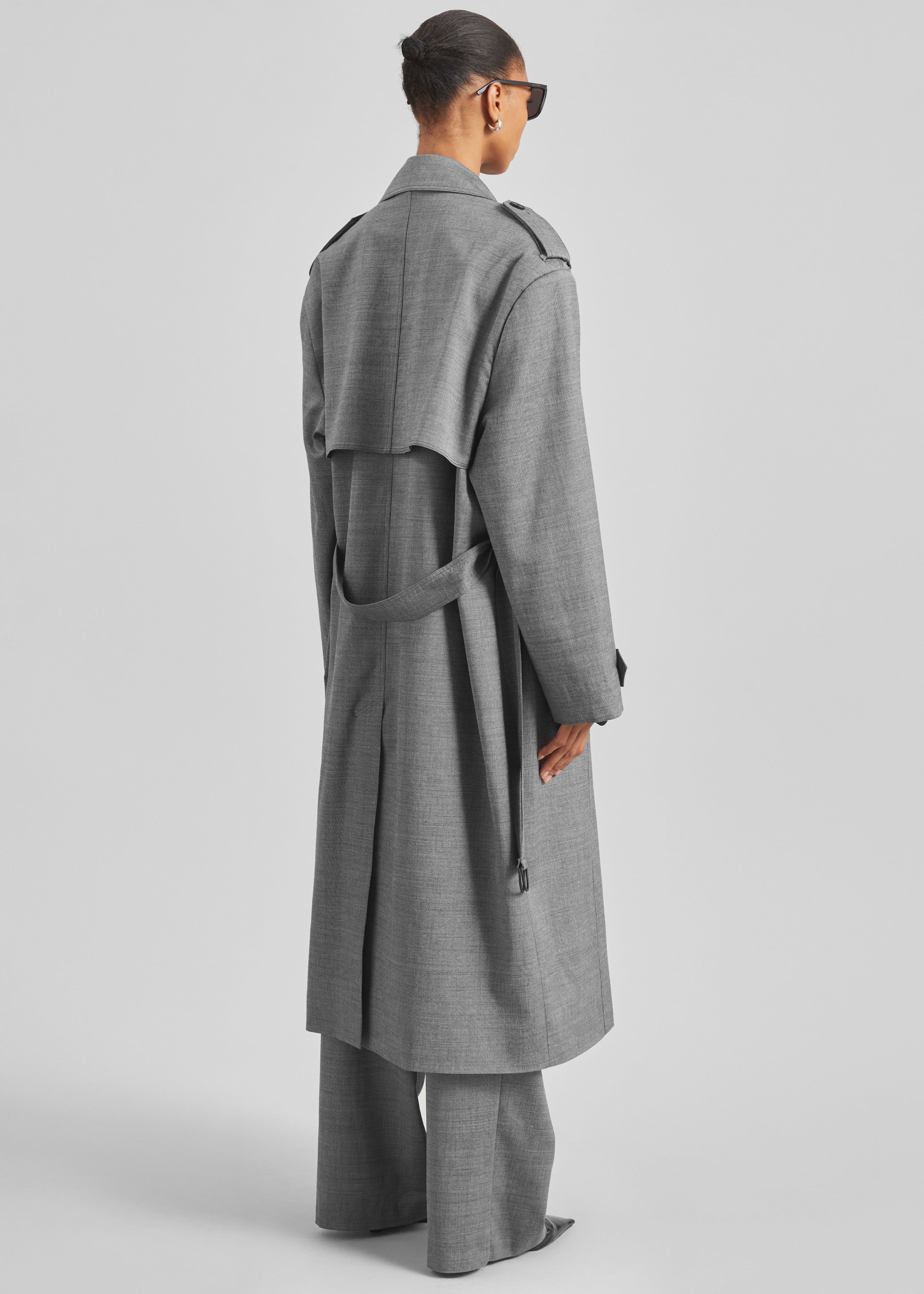 Bleecker Trench Coat - Grey Melange - 13