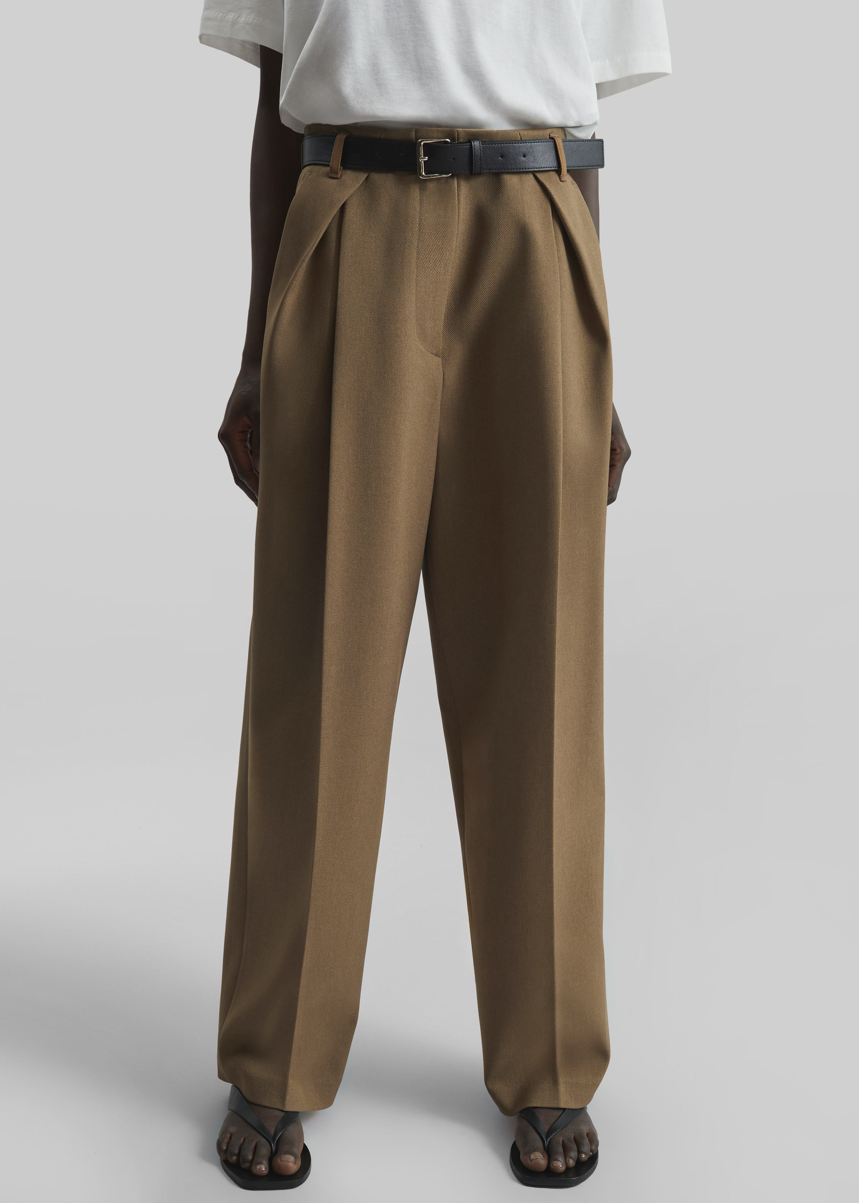 Blerick Belted Trousers - Camel – The Frankie Shop