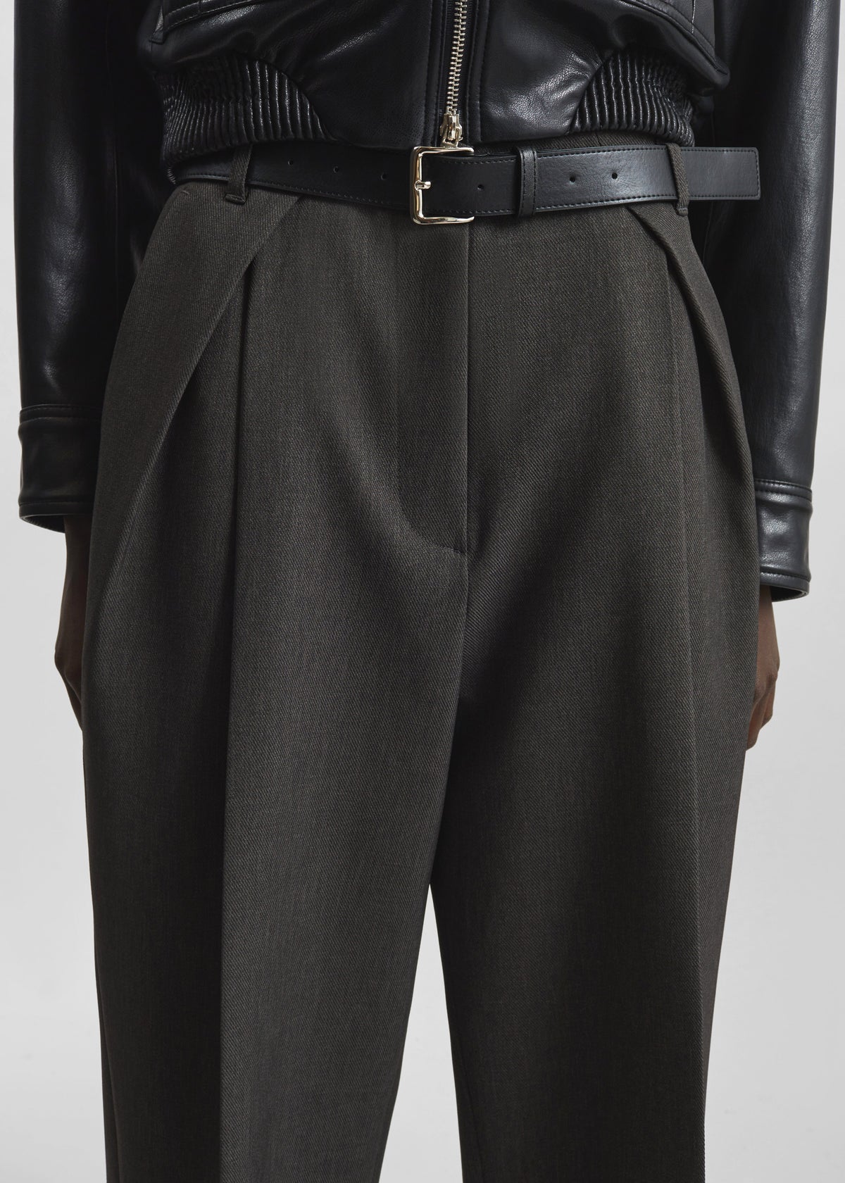 Blerick Belted Trousers - Dark Grey - 4