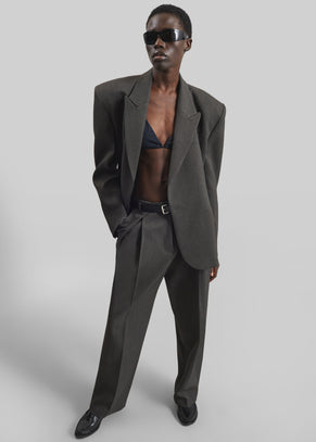Blerick Belted Trousers - Dark Grey