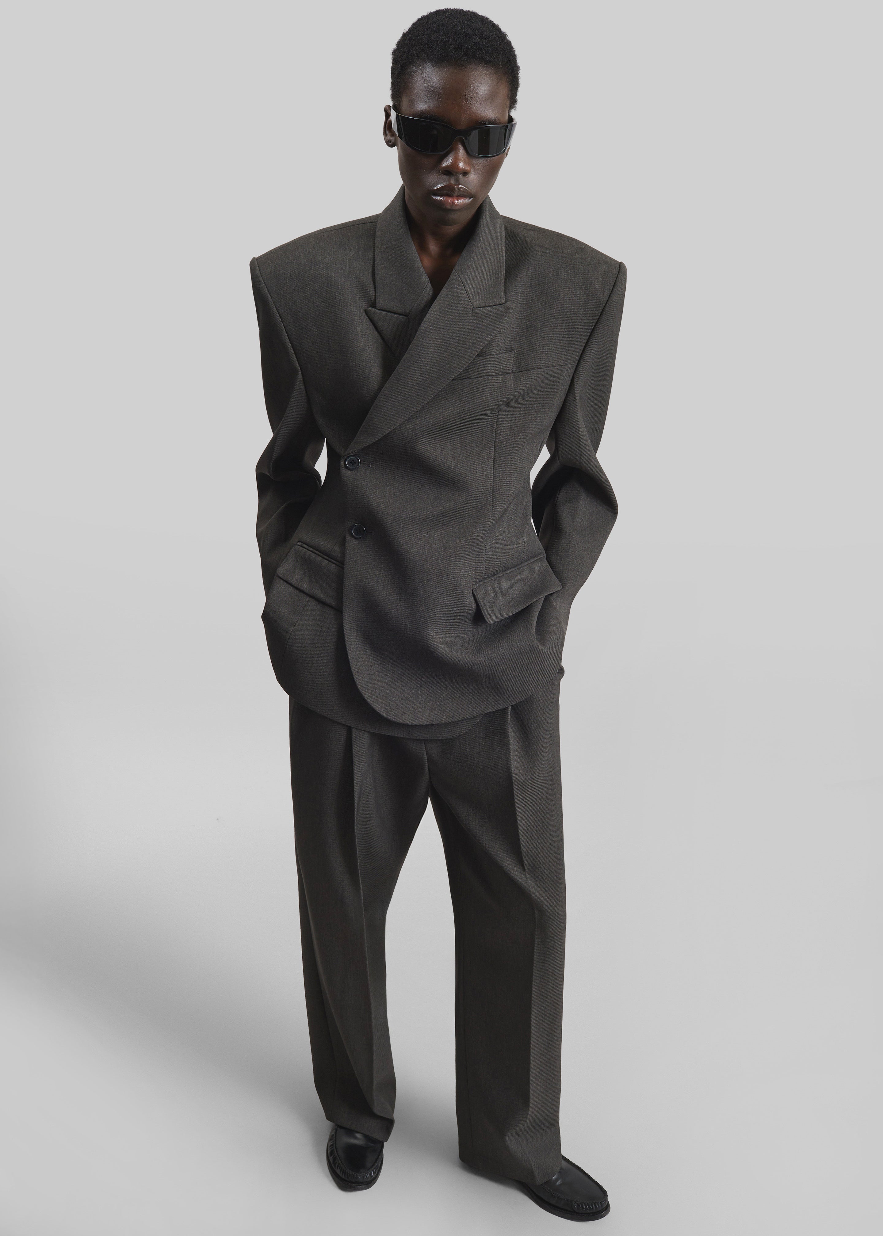 Blerick Crossover Blazer - Dark Grey – The Frankie Shop