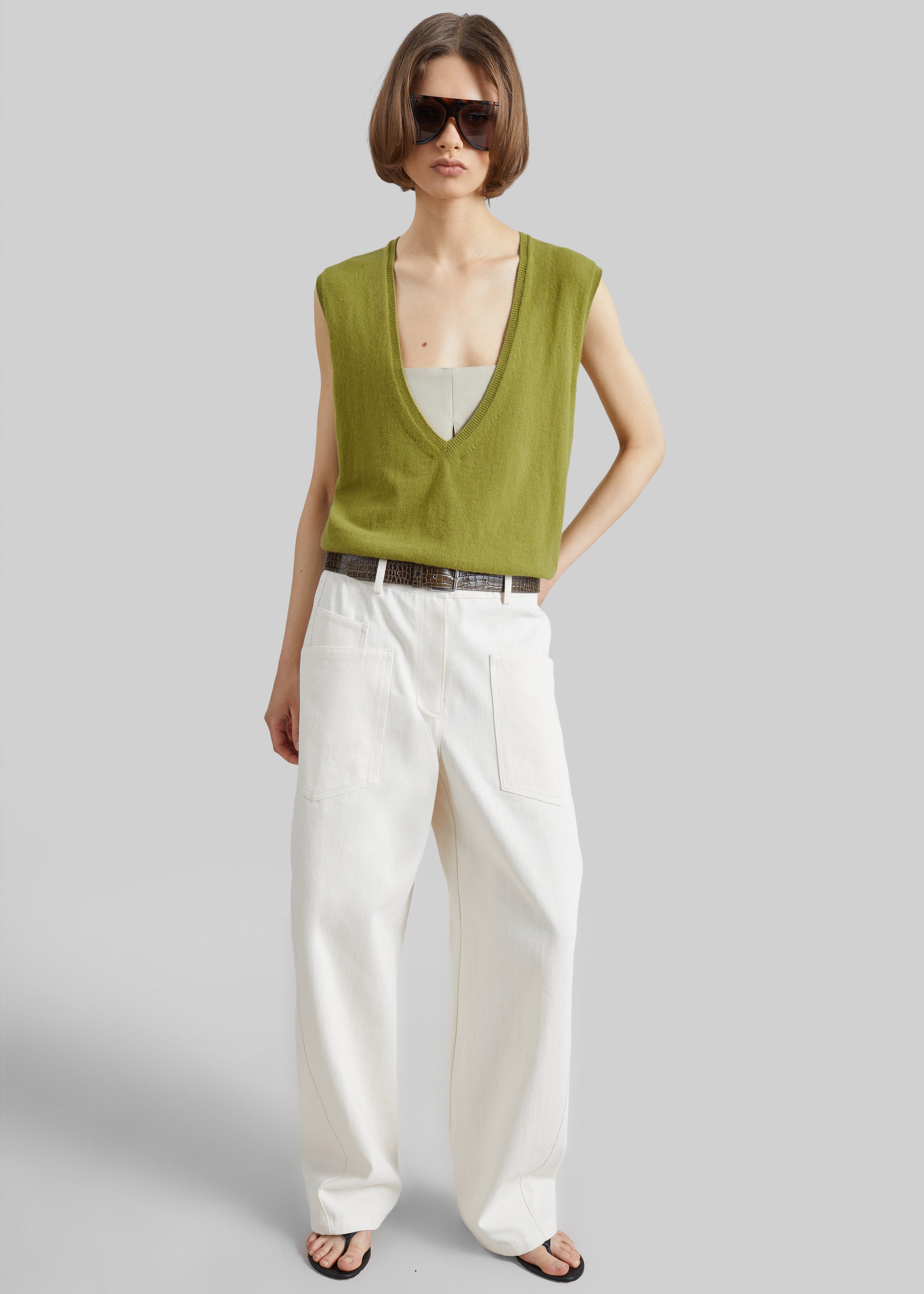 Shop the look image for Bliss Barrel Leg Jeans - Ivory