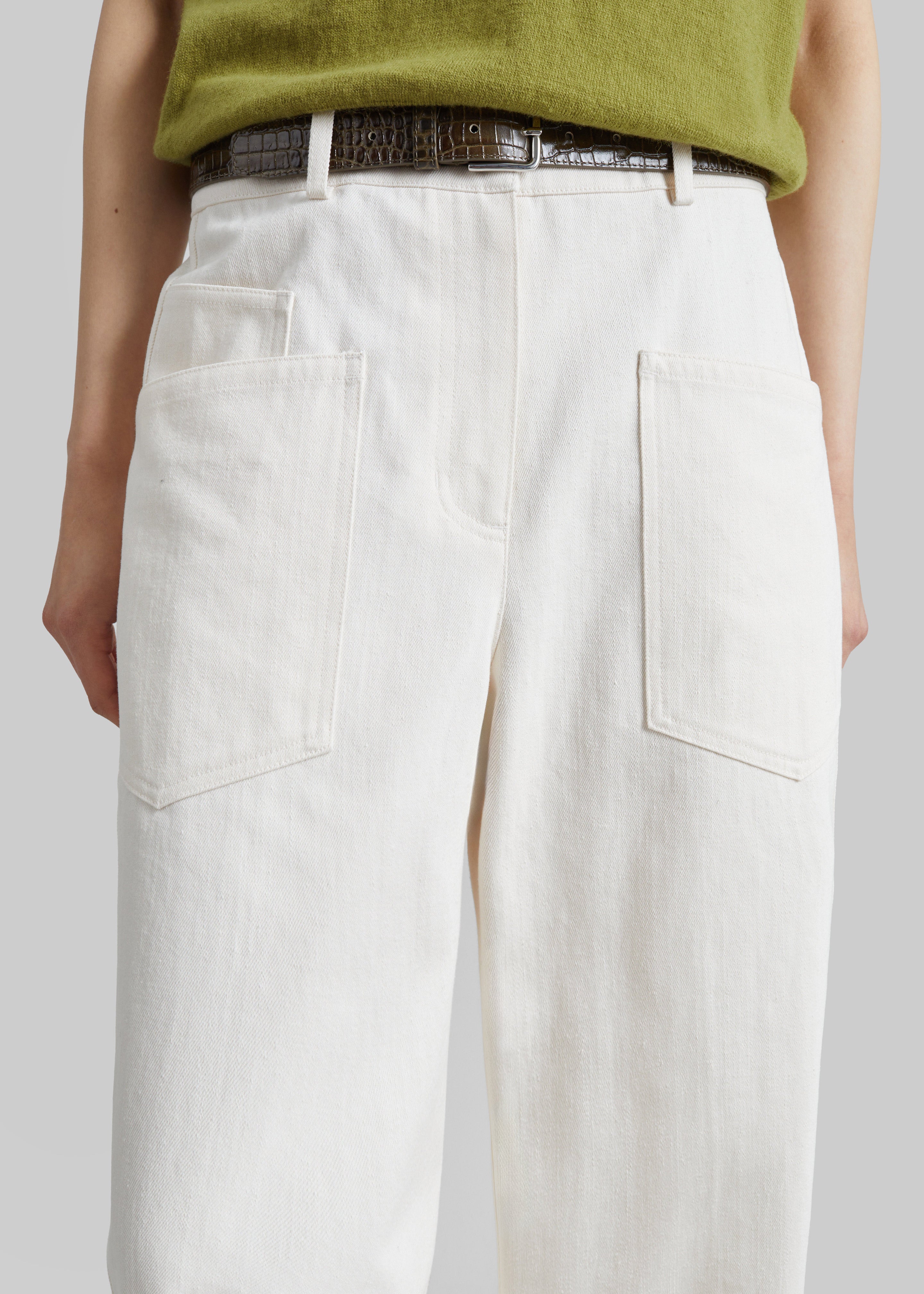 Bliss Barrel Leg Jeans - Ivory - 3
