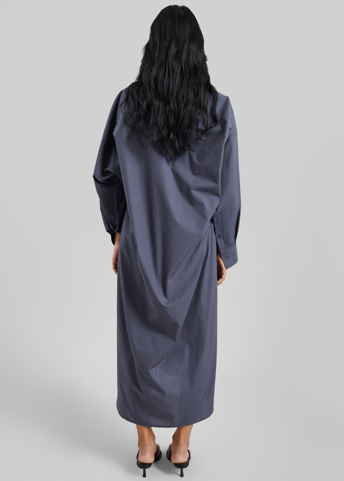 Bloom Organic Cotton Shirt Dress - Charcoal - 6