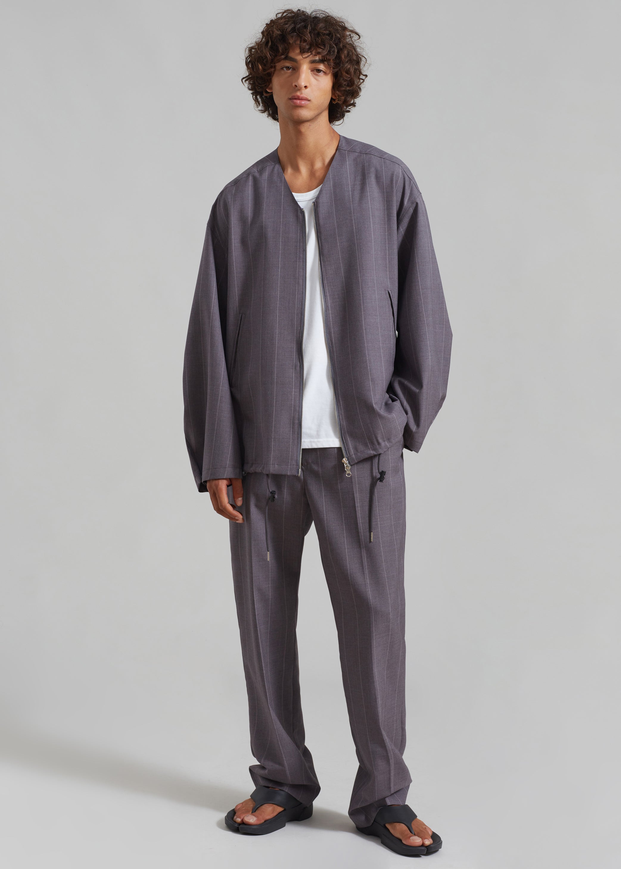 Shop the look image for Boone Suit Pants - Grey Stripe