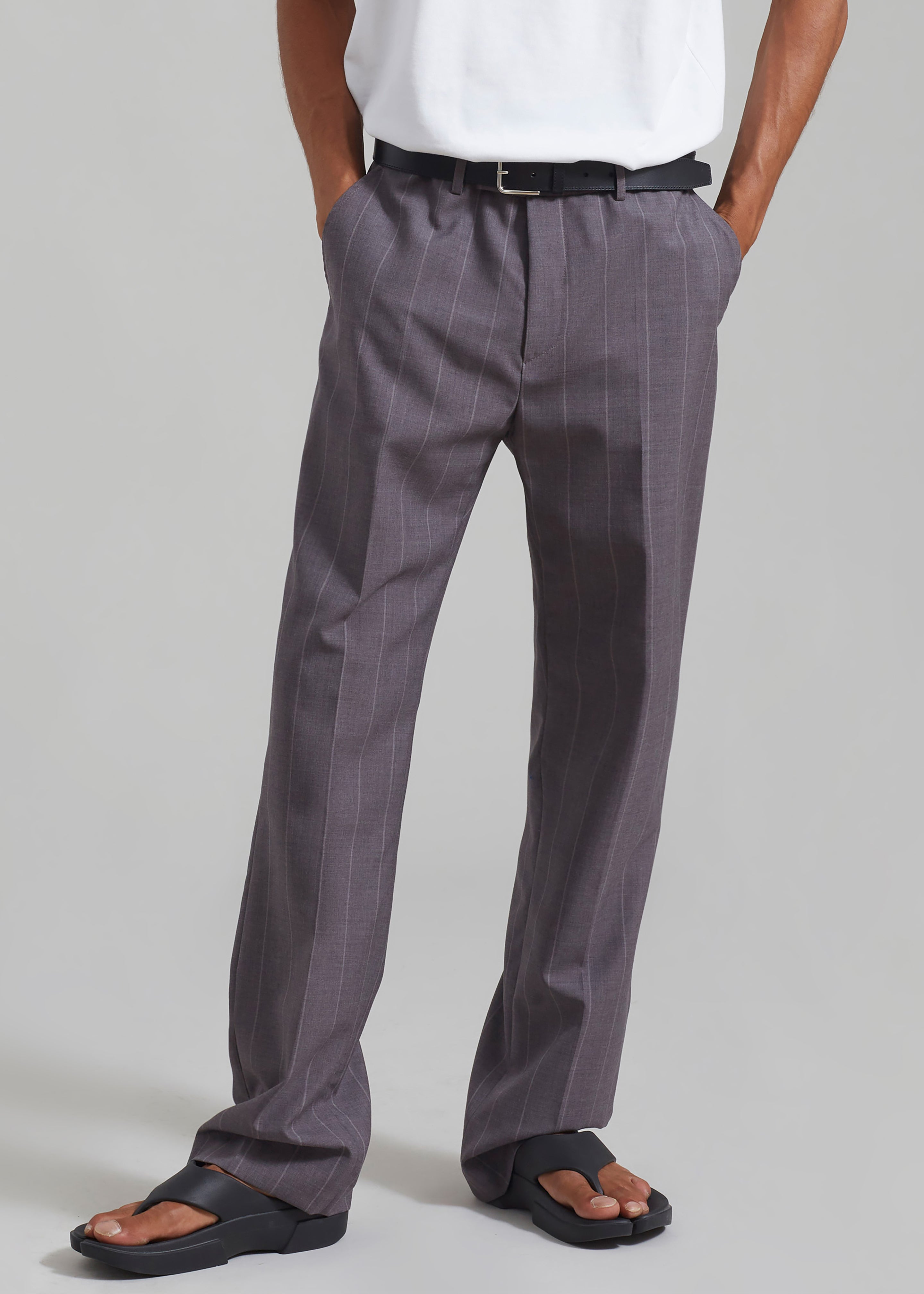 Boone Suit Pants - Grey Stripe – The Frankie Shop