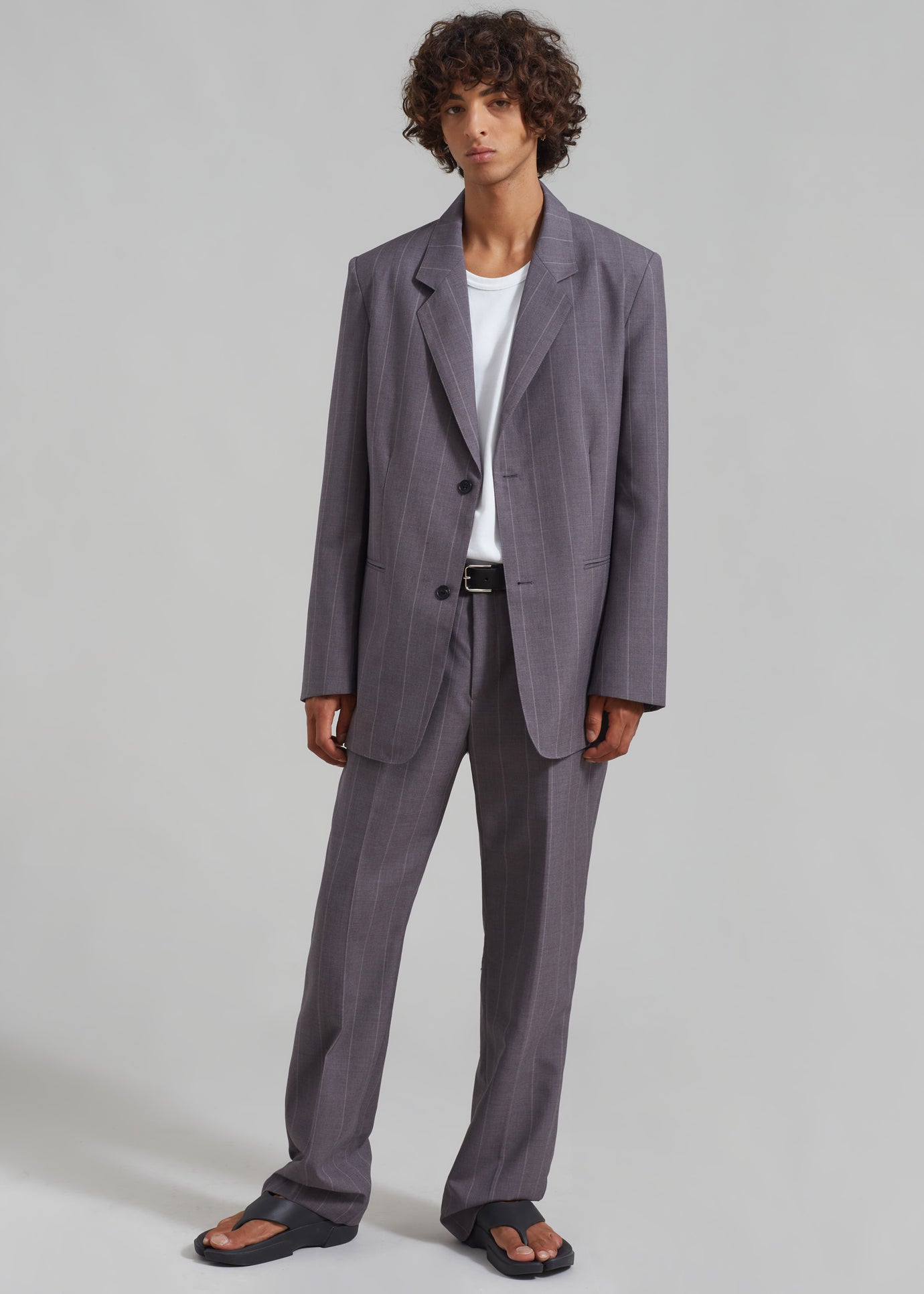 Boone Suit Pants - Grey Stripe - 1