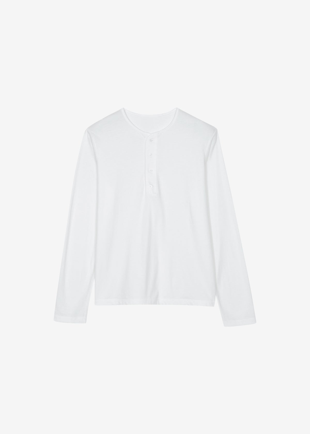 Bourke Soft Cotton Henley T-Shirt - White - 6