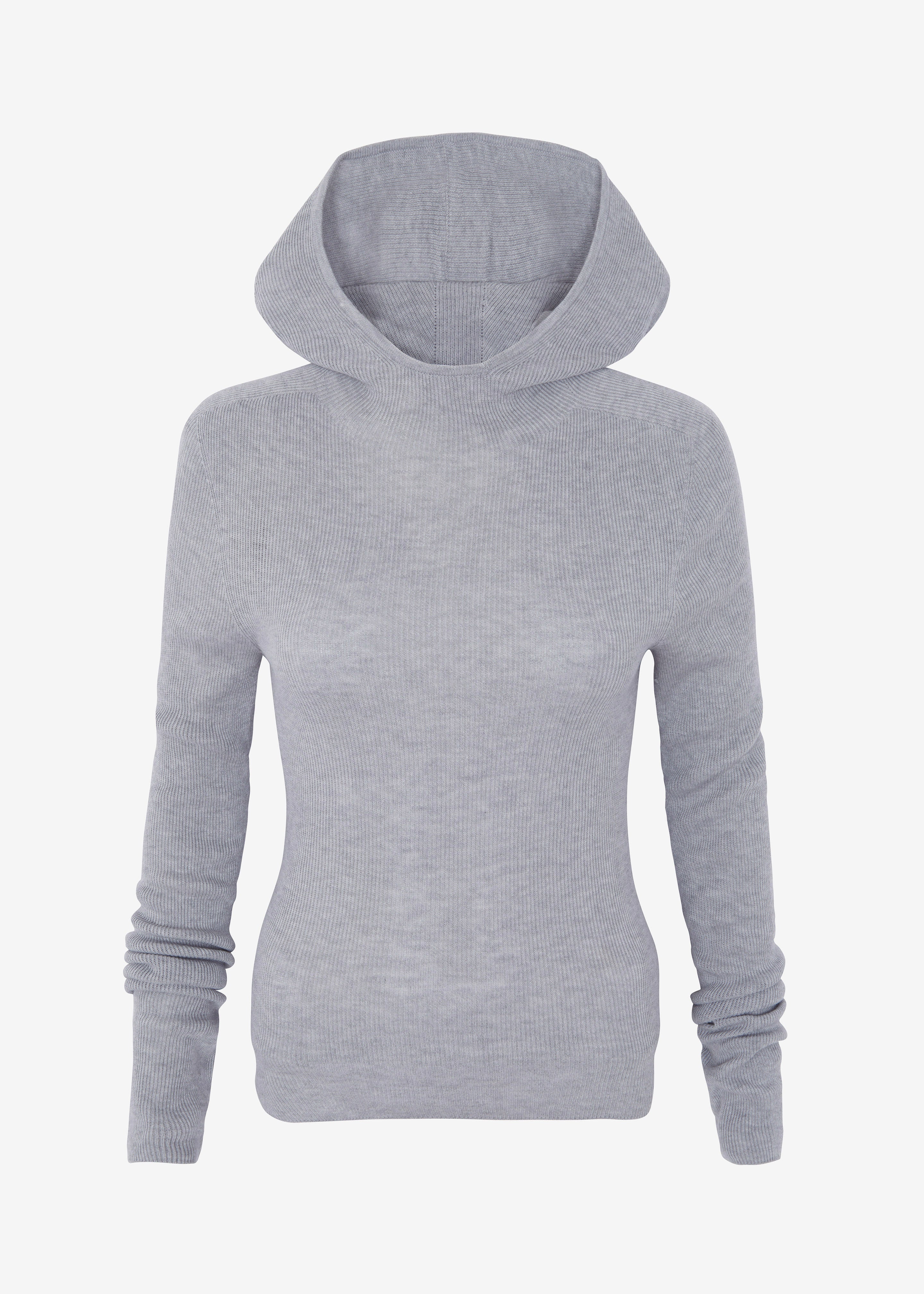 Brandi Knit Hoodie Top - Grey – The Frankie Shop