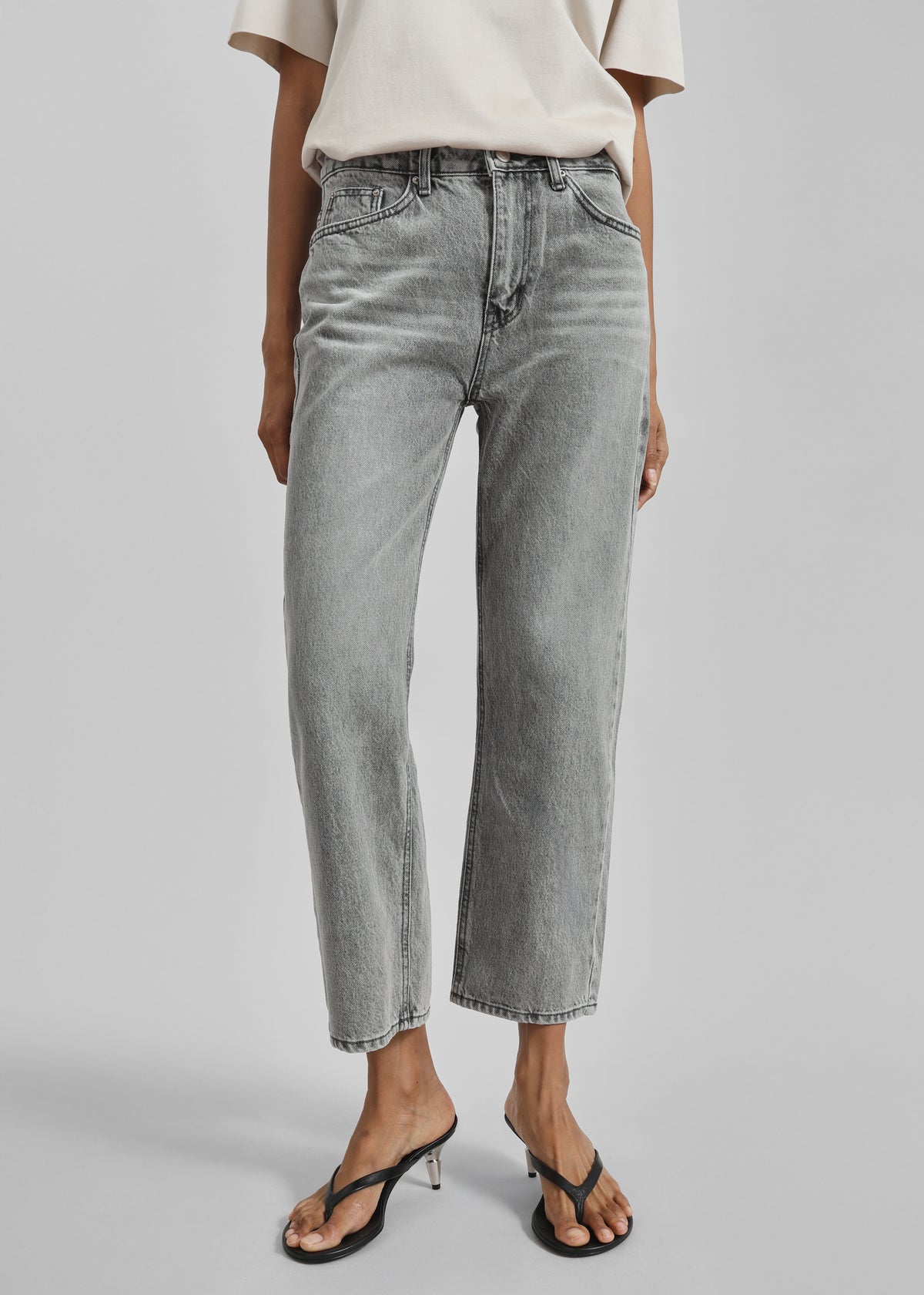 Brannor Straight Leg Jeans - Grey Wash - 6