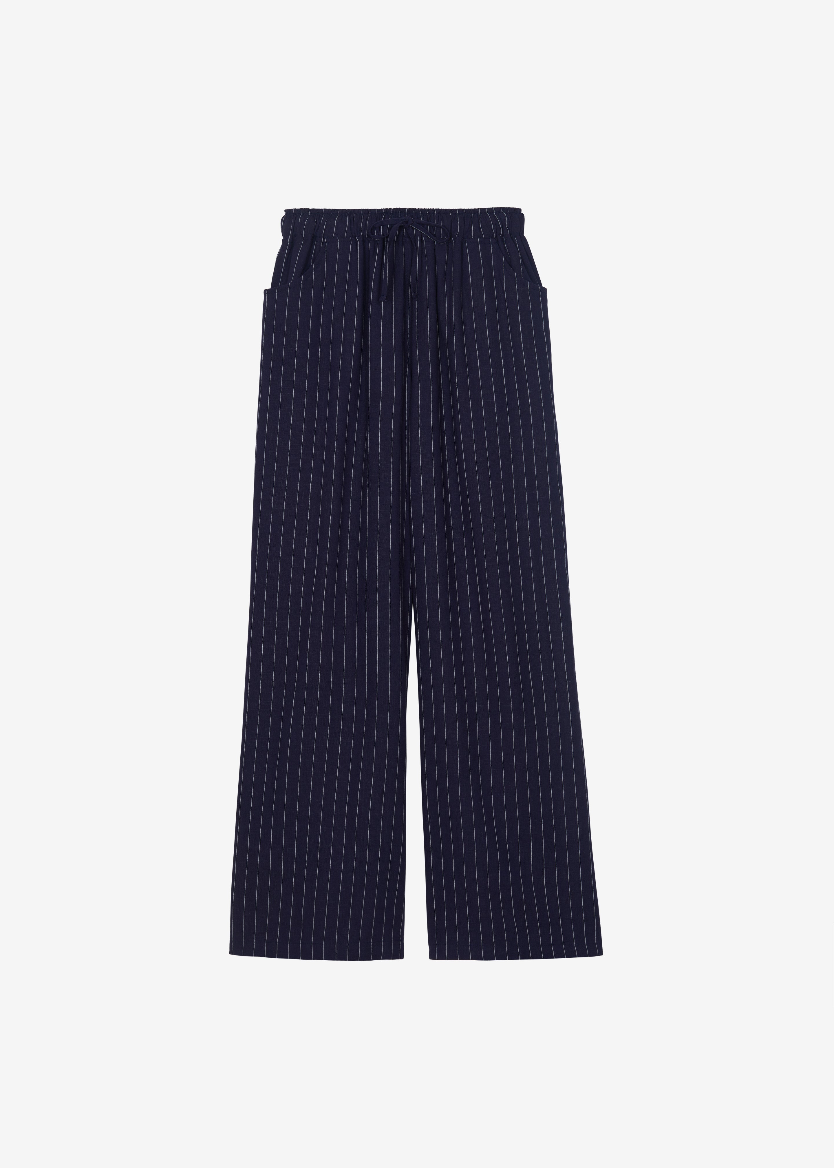 Branton Drawstring Pants - Navy/White Pinstripe - 11