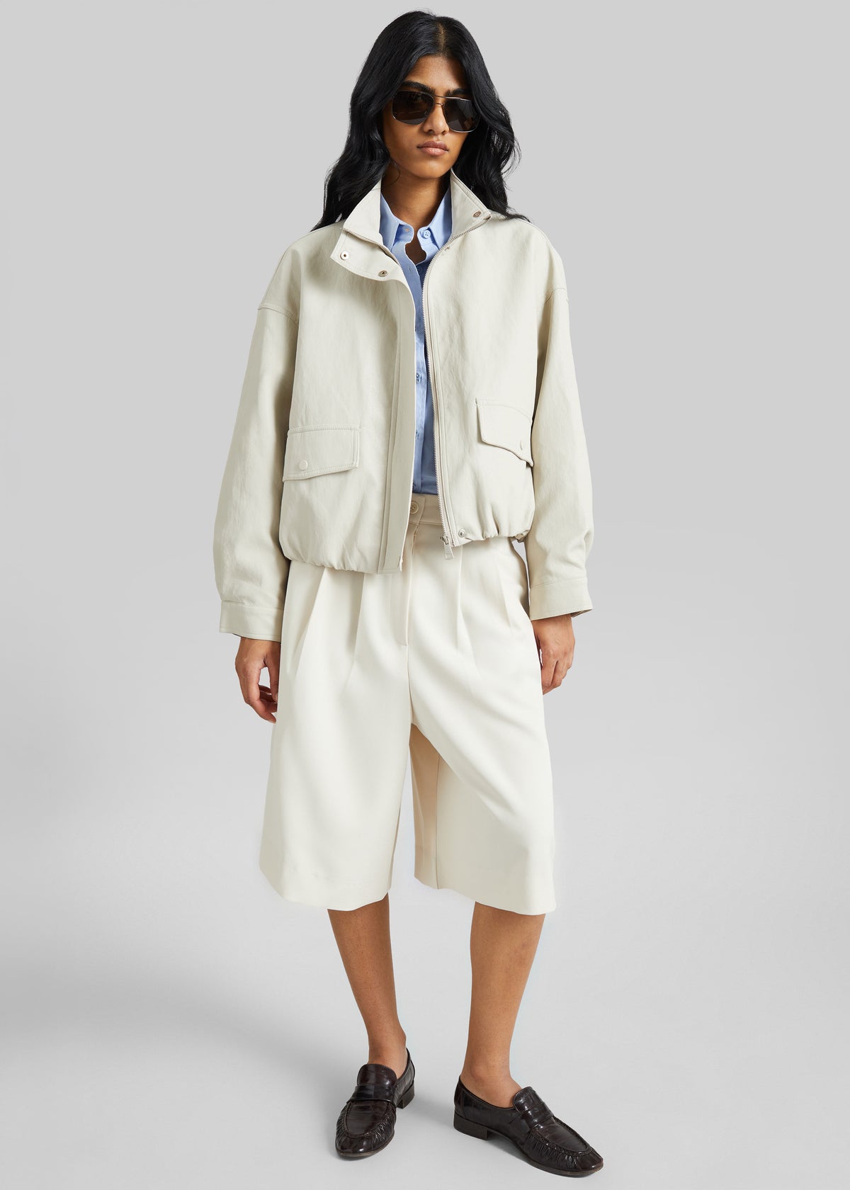 Brasov Bubble-Hem Jacket - Light Beige - 2