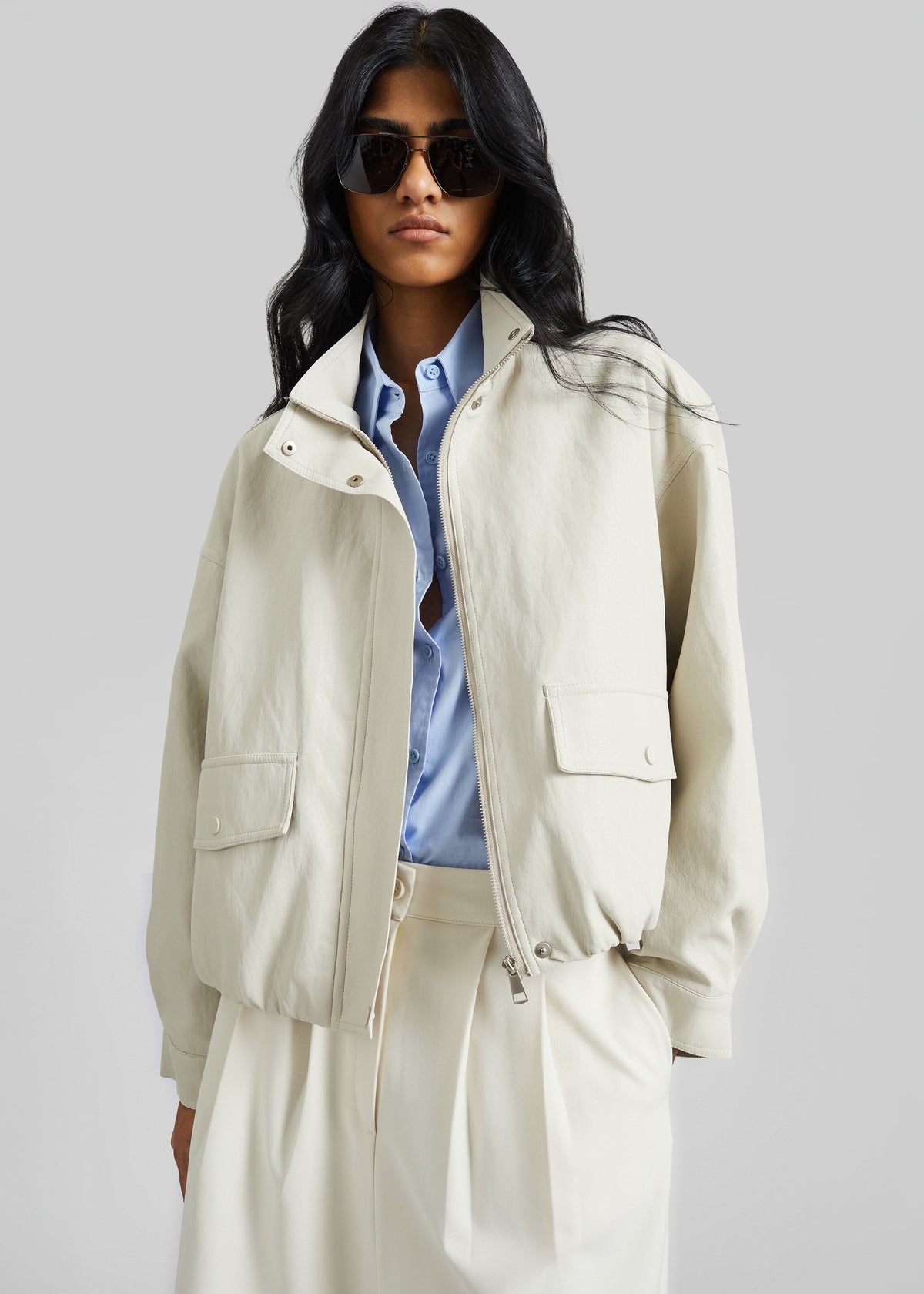 Brasov Bubble-Hem Jacket - Light Beige - 6