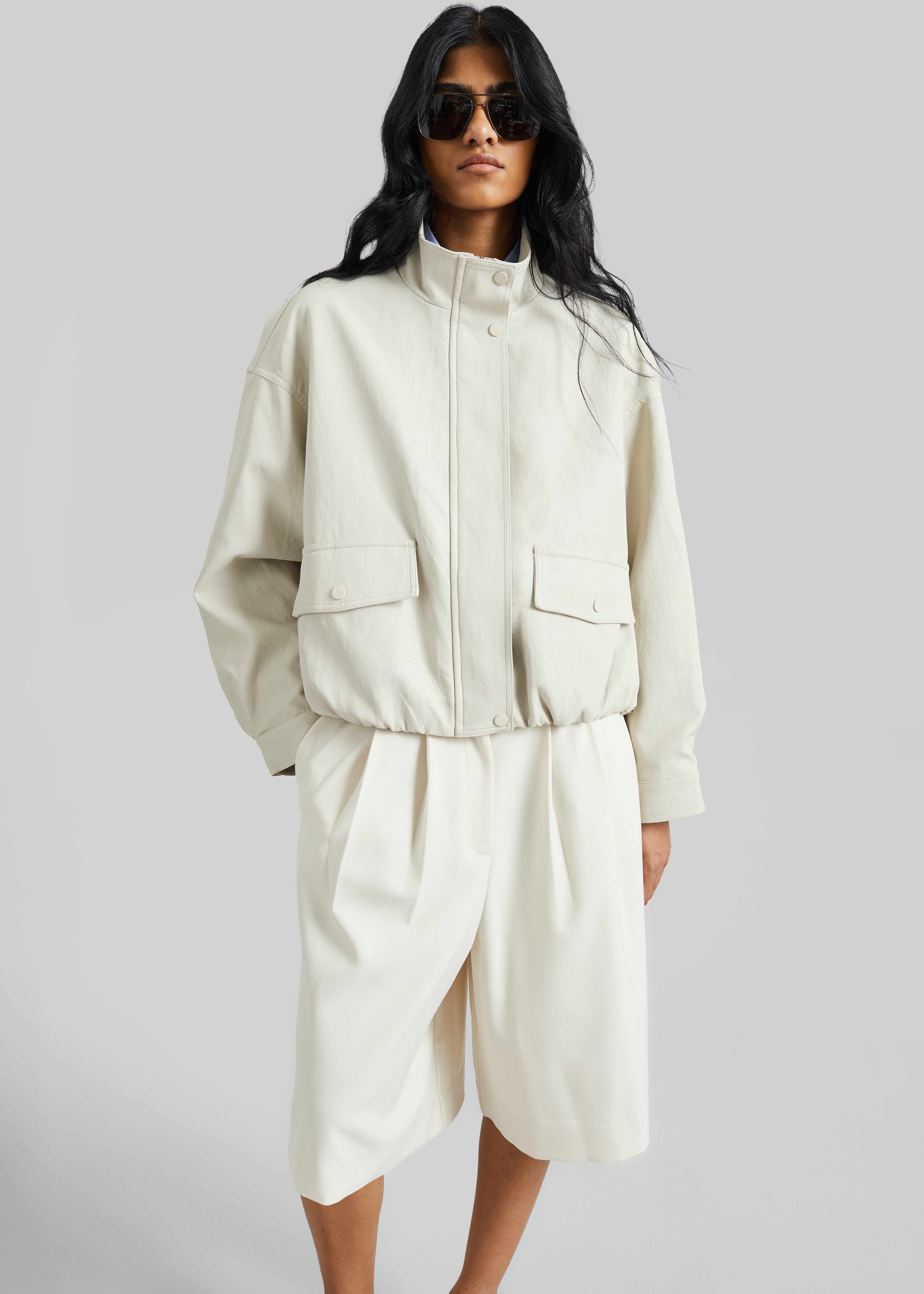 Brasov Bubble-Hem Jacket - Light Beige - 4