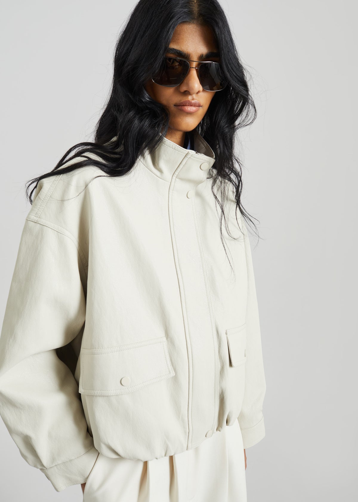 Brasov Bubble-Hem Jacket - Light Beige - 3