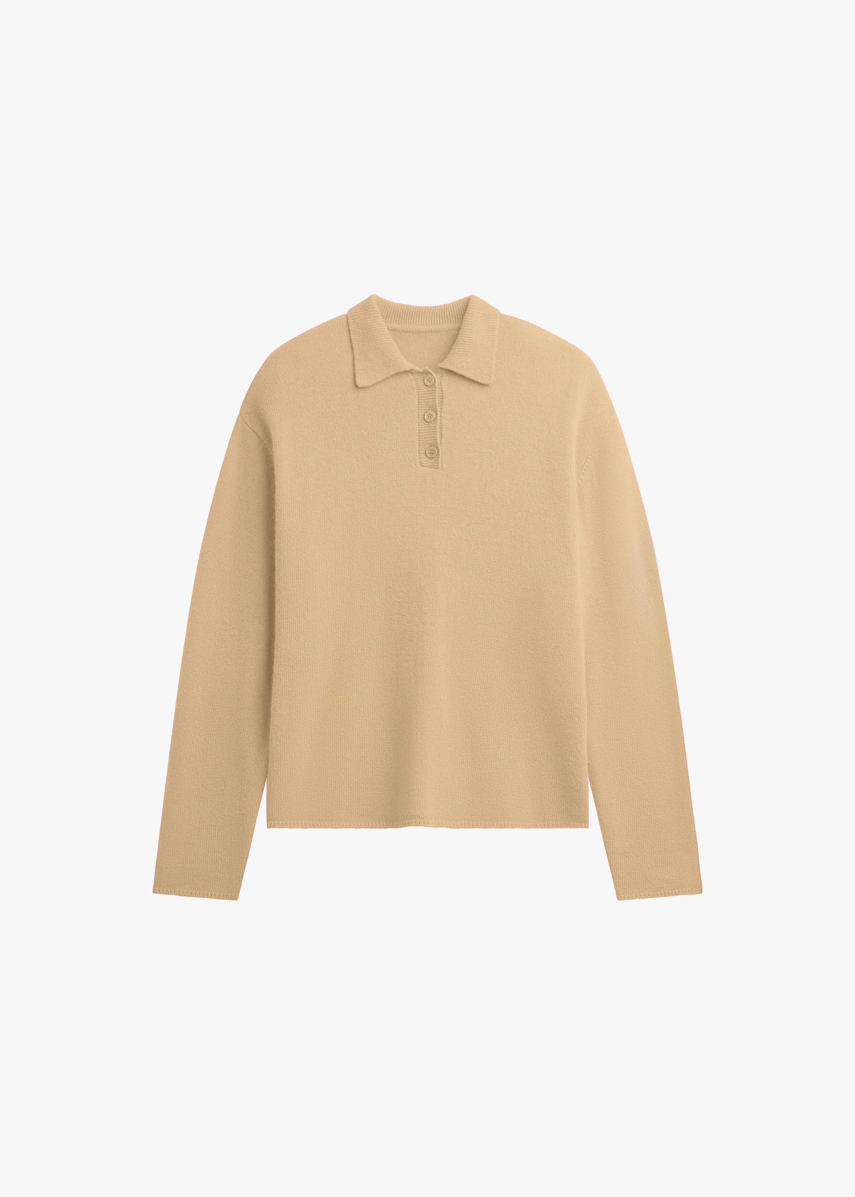 Bresica Knit Polo Sweater - Camel - 8
