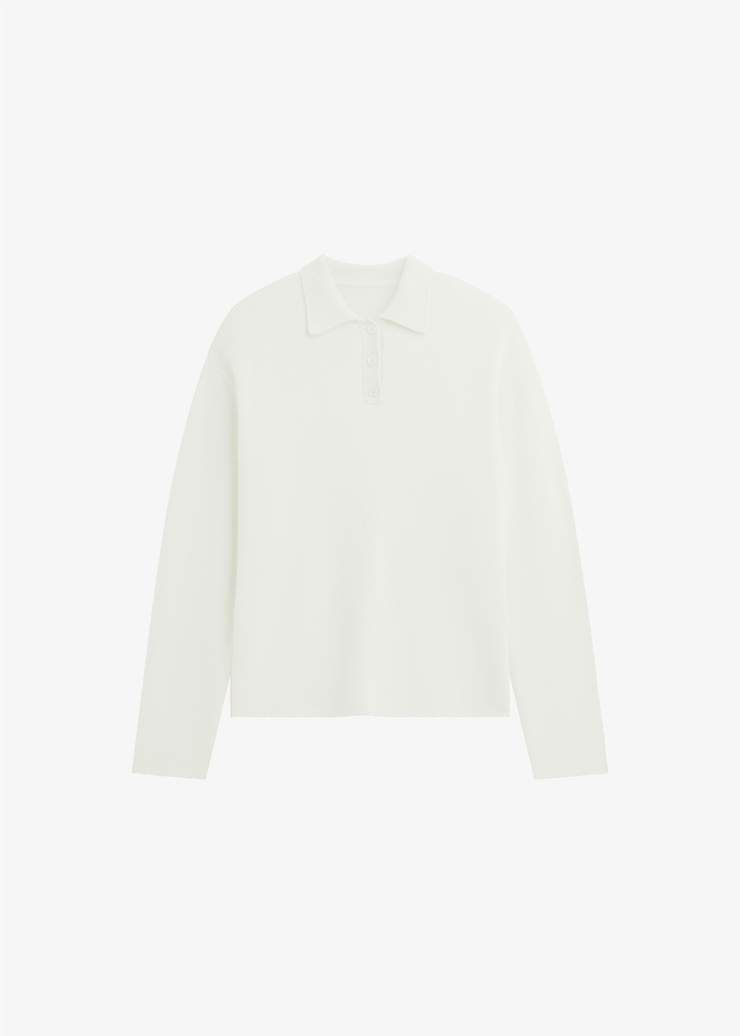 Bresica Knit Polo Sweater - Ivory - 7
