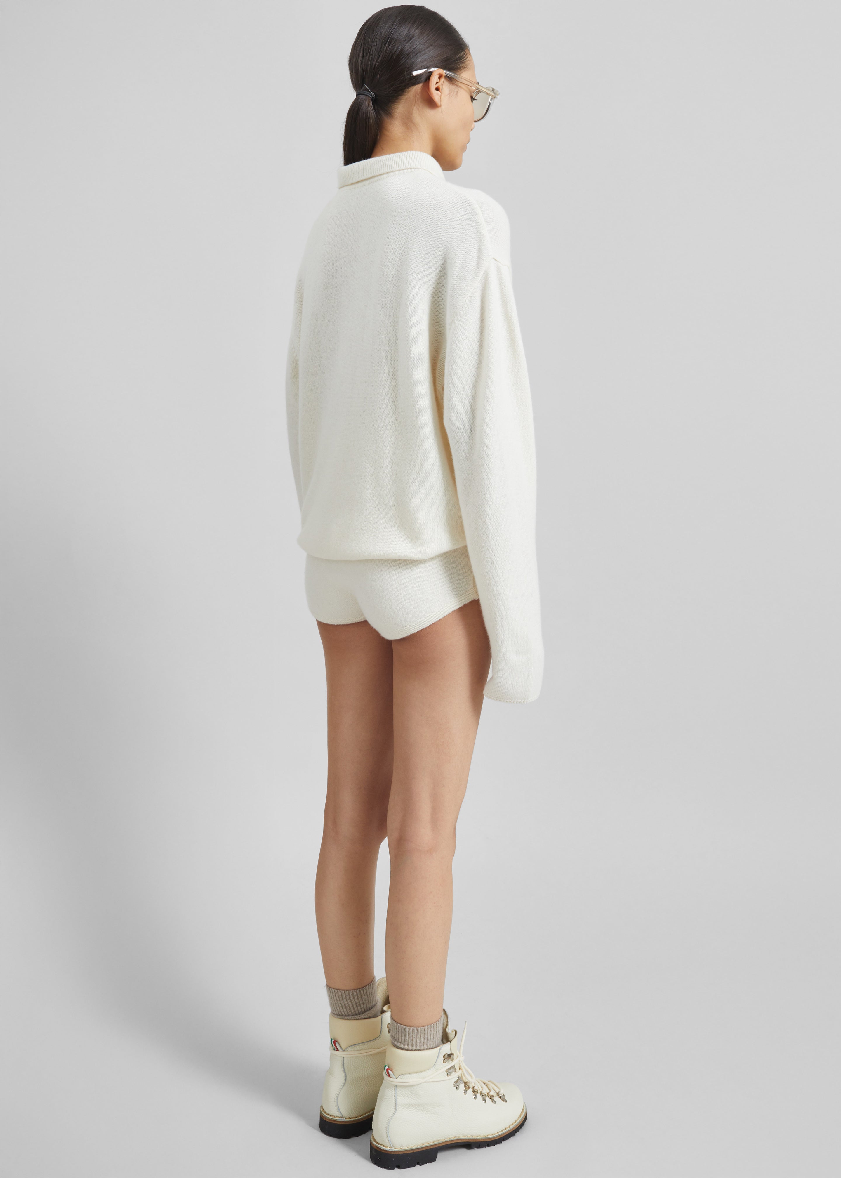 Bresica Knit Polo Sweater - Ivory - 6