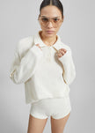 Bresica Knit Polo Sweater - Ivory