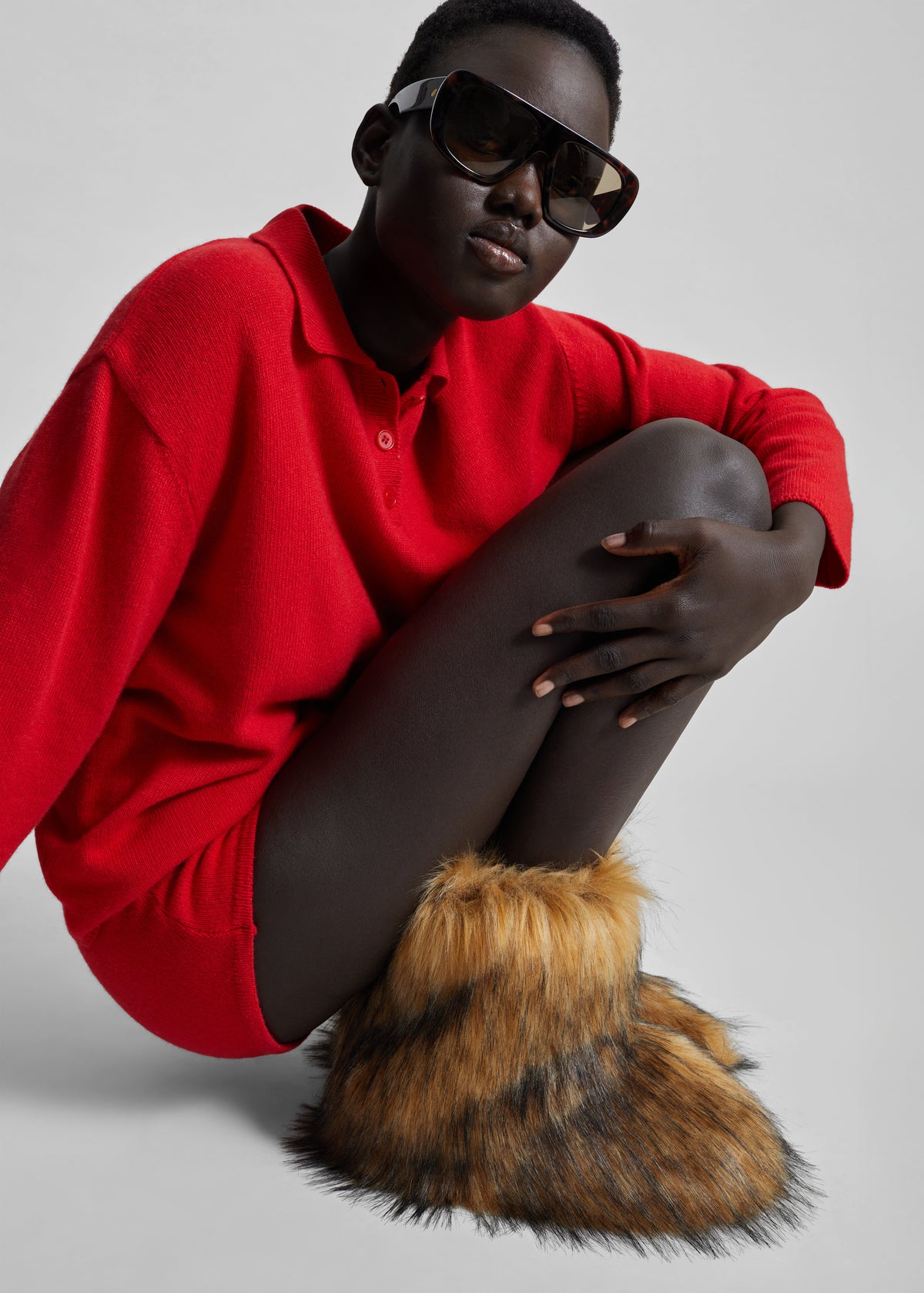 Bresica Knit Polo Sweater - Red - 1