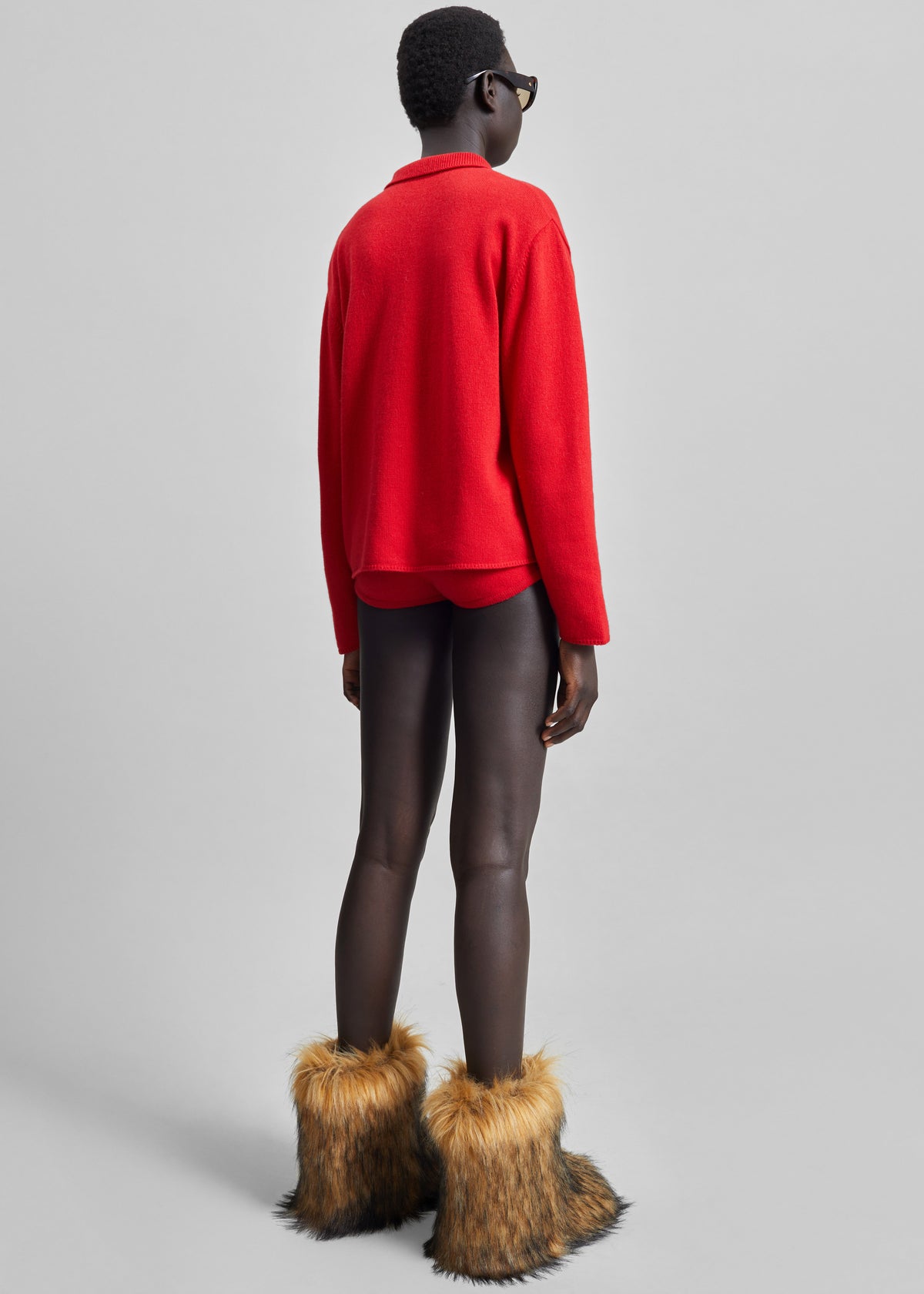 Bresica Knit Polo Sweater - Red - 8