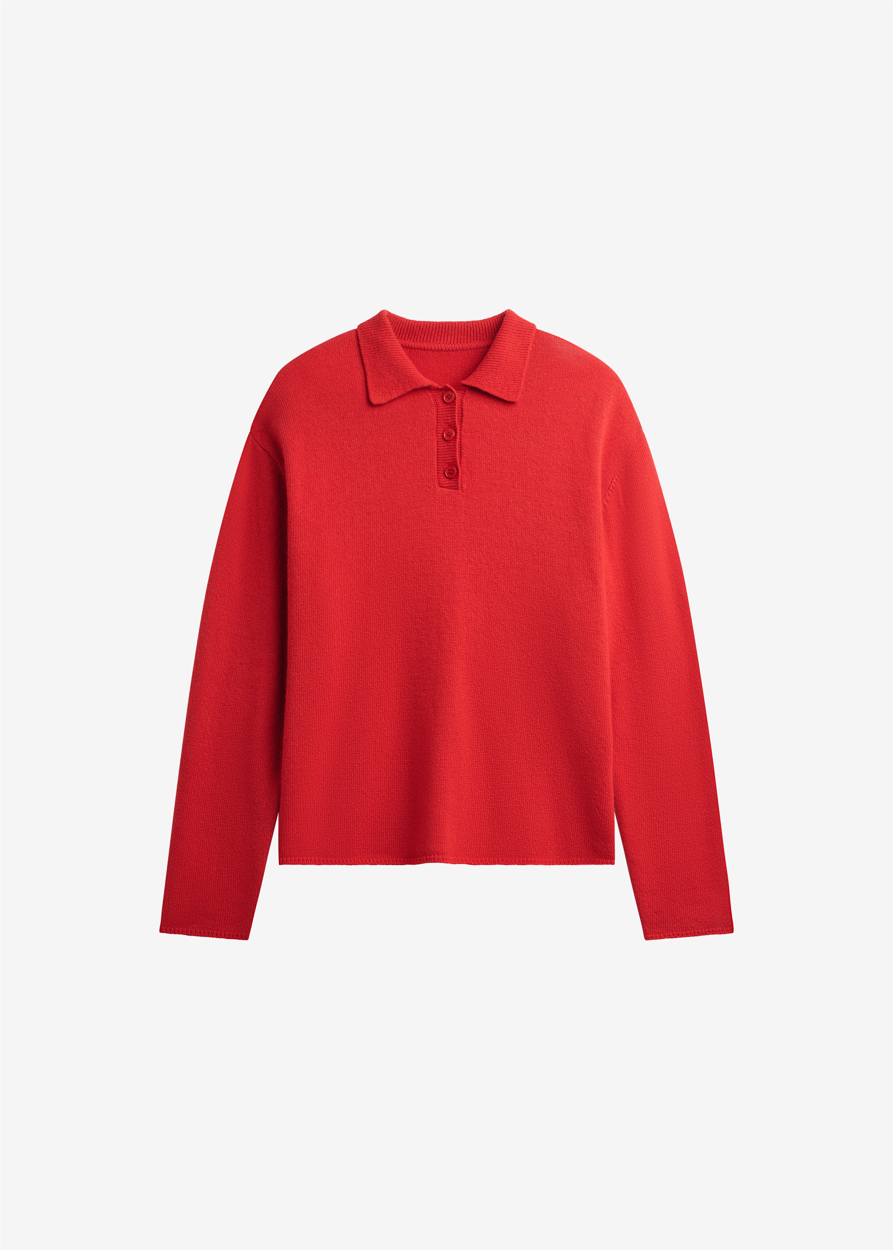 Bresica Knit Polo Sweater - Red – The Frankie Shop
