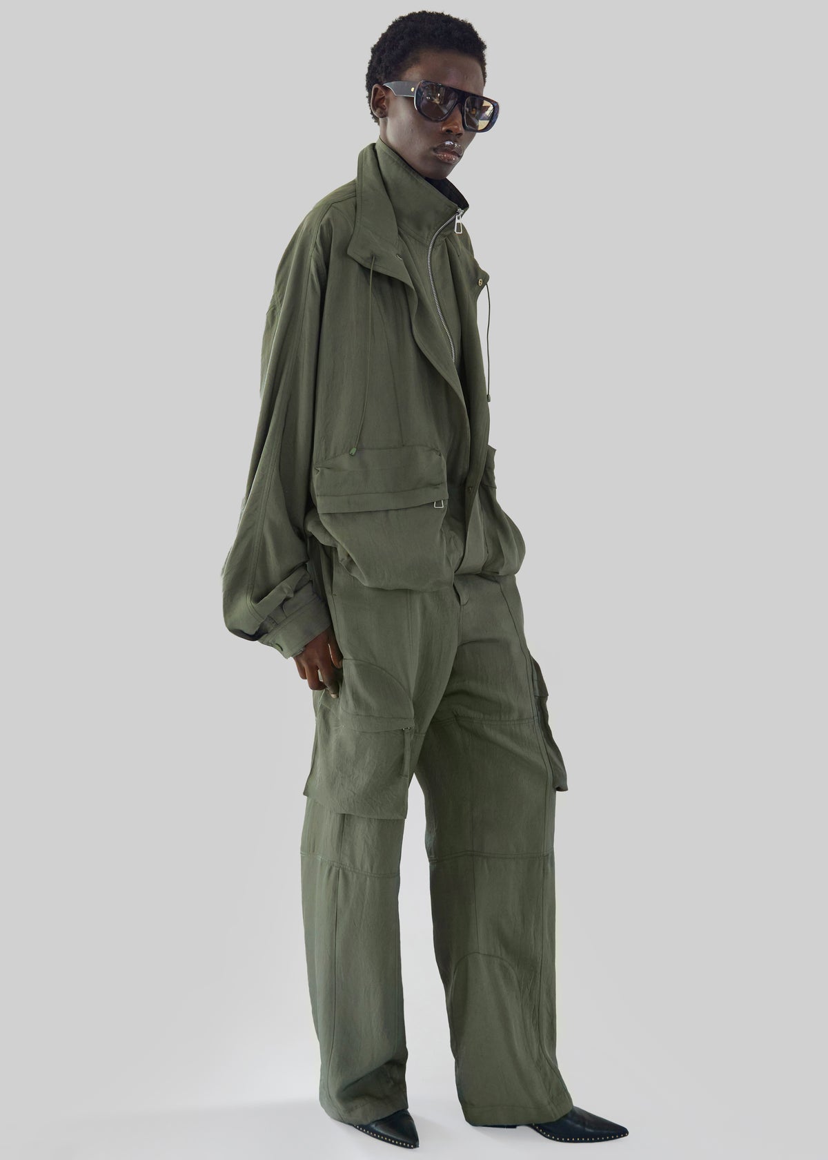 Breya Fluid Jacket - Moss Green - 5