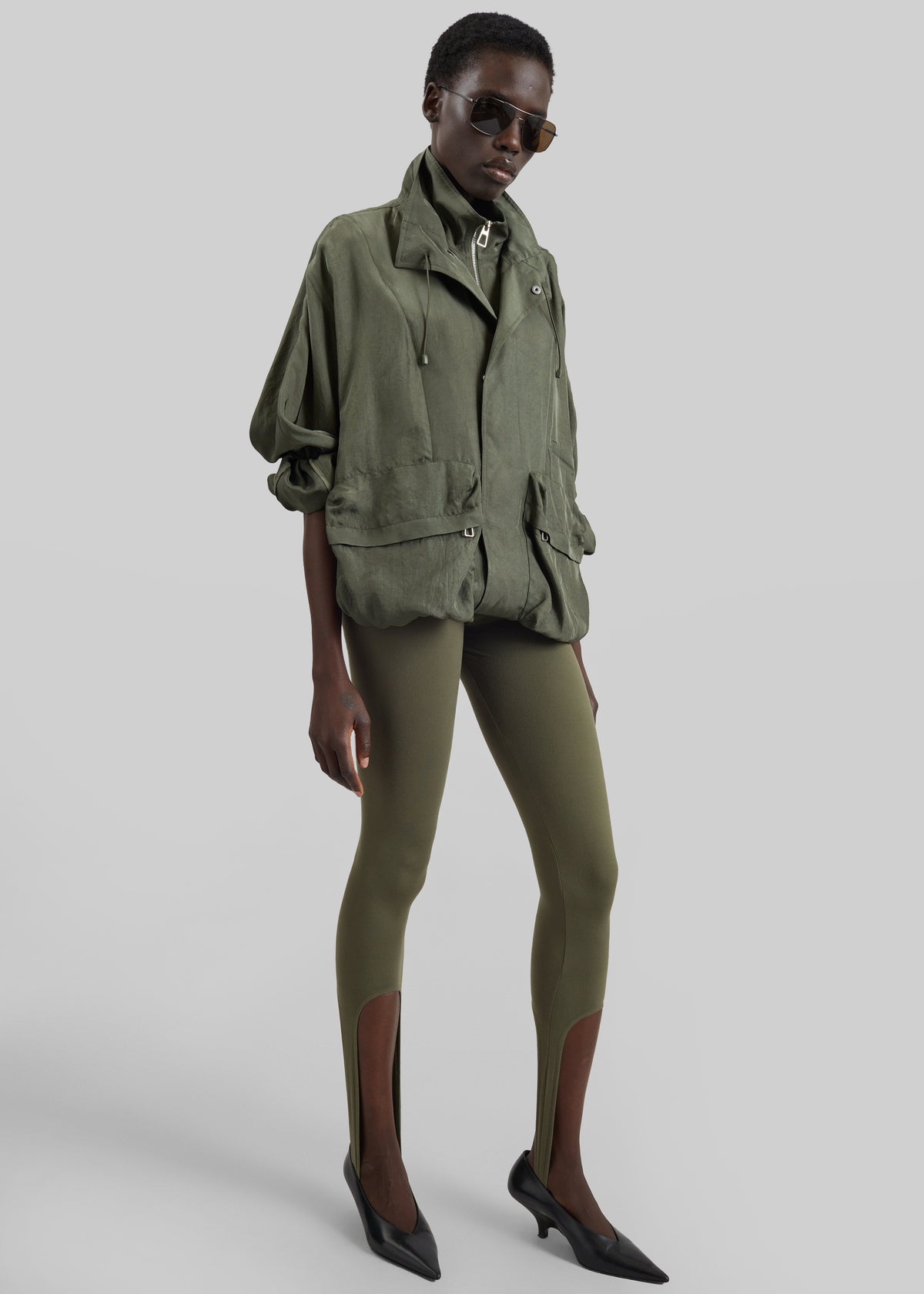 Breya Fluid Jacket - Moss Green - 3