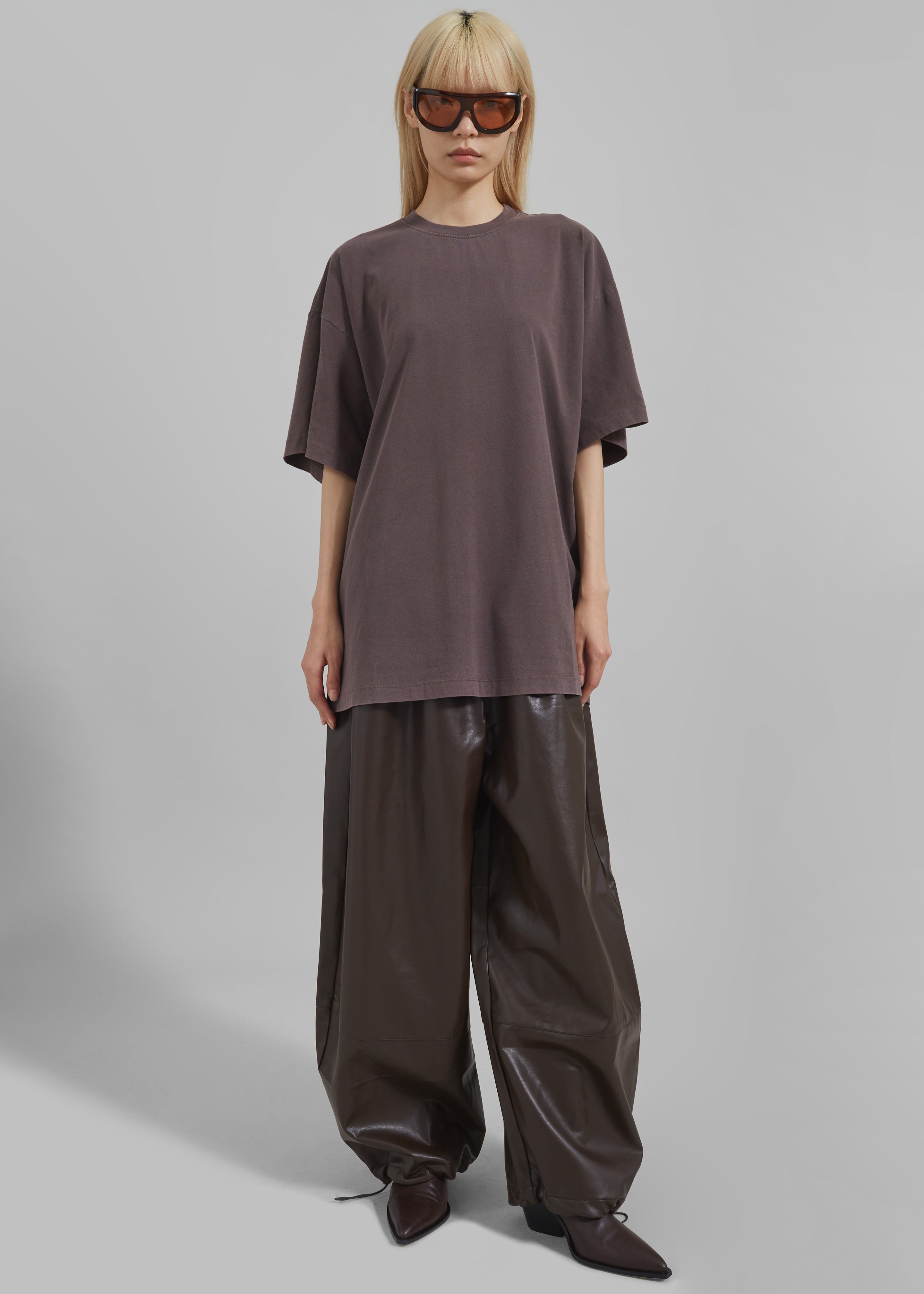 Briar Faux Leather Balloon Pants - Brown – The Frankie Shop