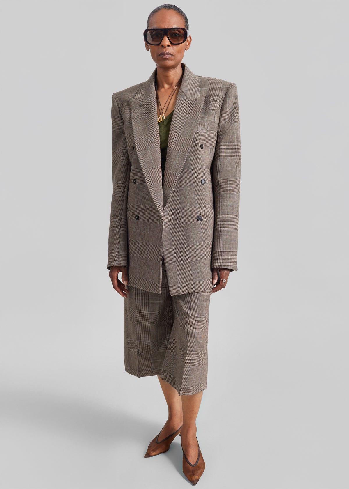 Brickell Bermuda Shorts - Brown Glen Plaid