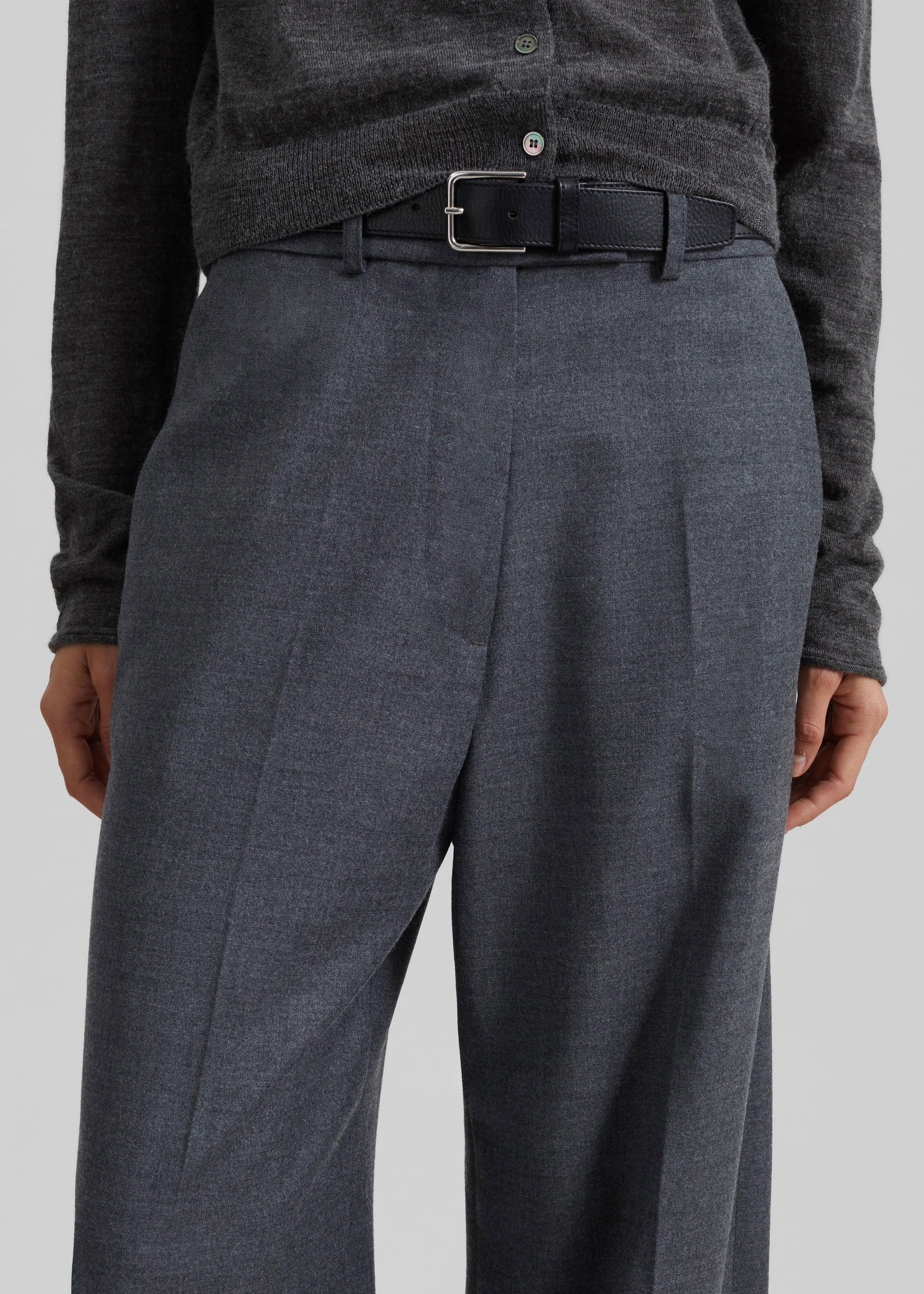 Brickell Flannel Trousers - Grey Melange – The Frankie Shop