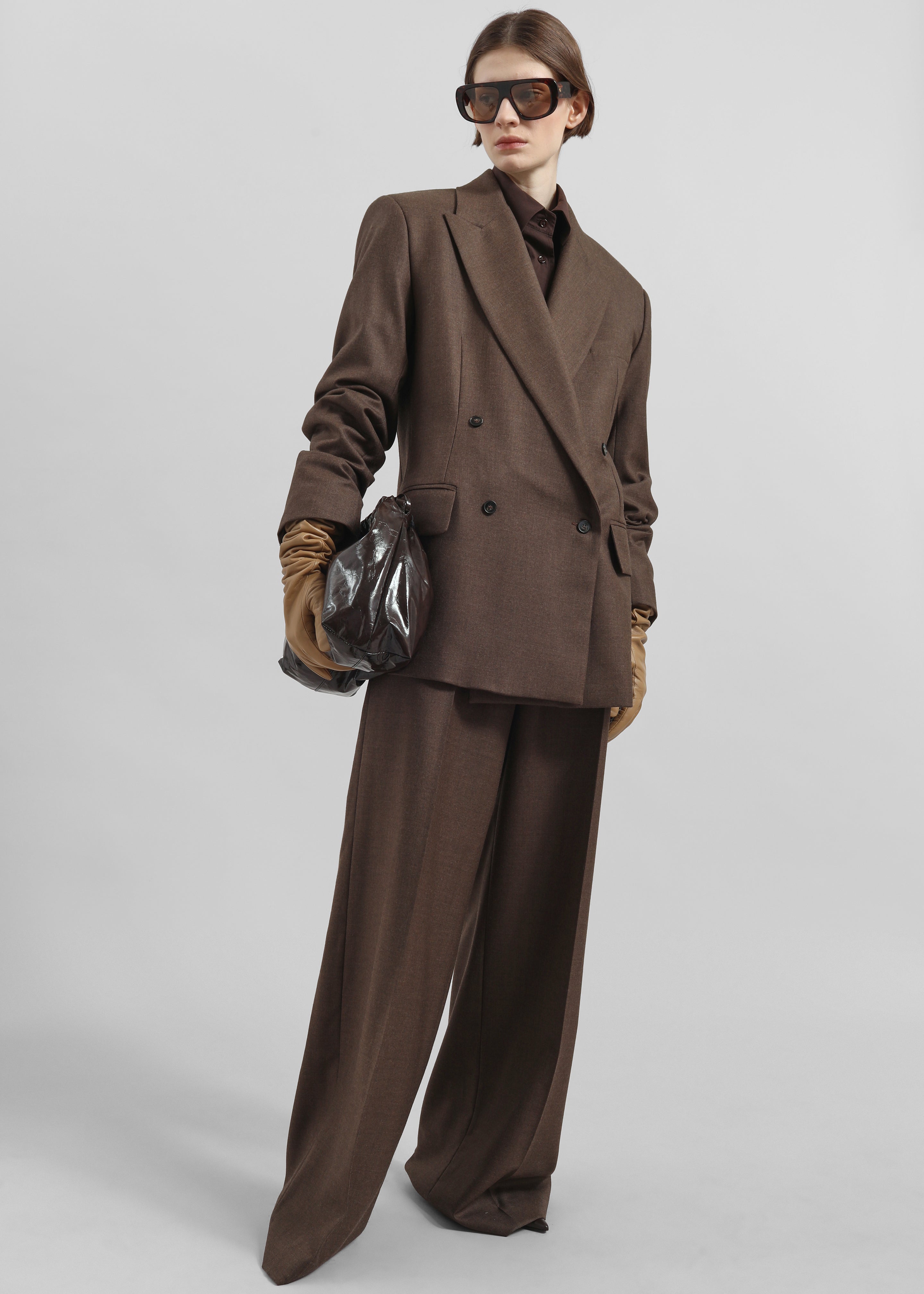 Brickell Flannel Trousers - Mocha – The Frankie Shop
