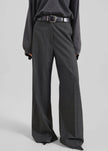 Brickell Plaid Trousers - Dark Grey