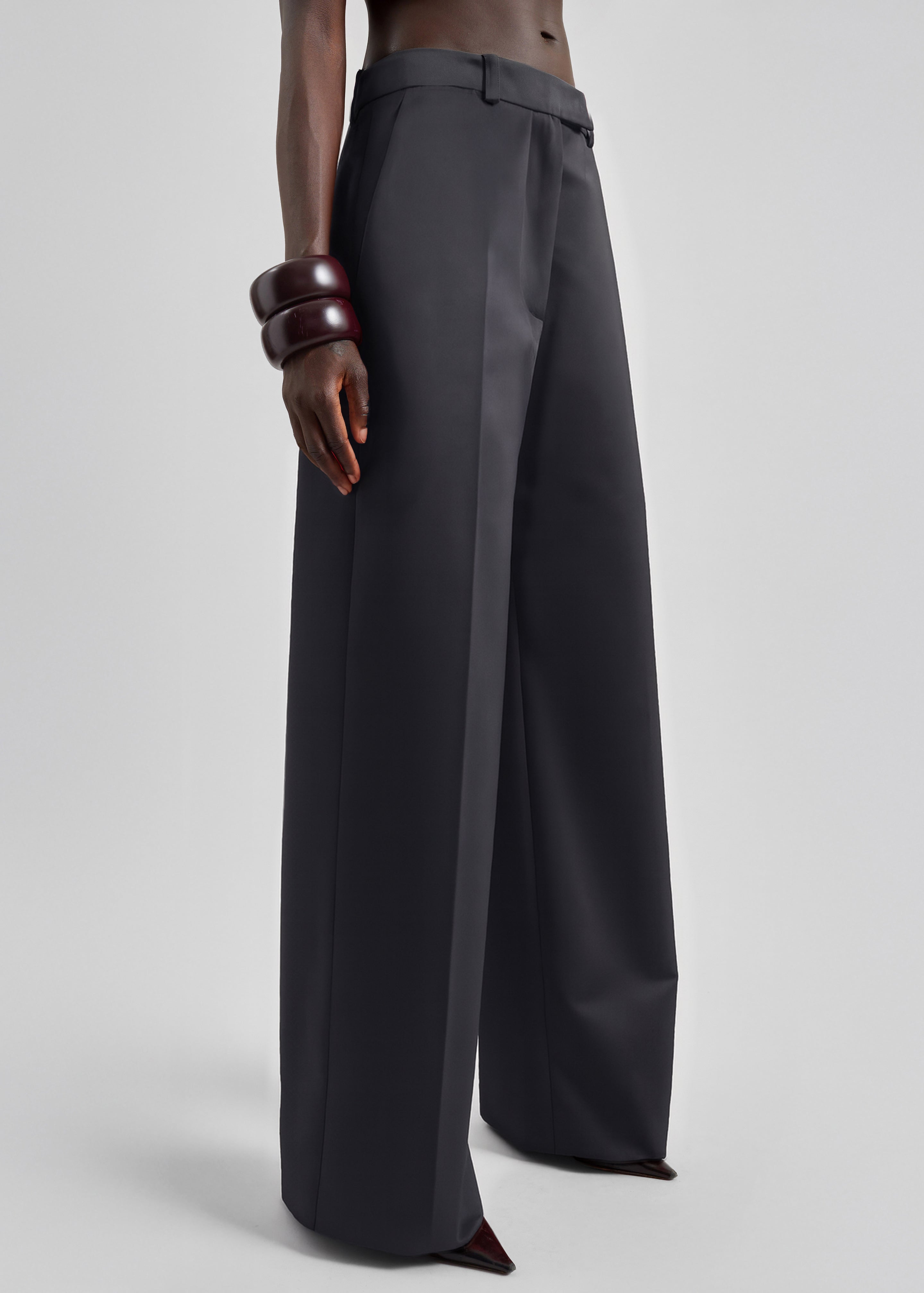 Brickell Satin Trousers - Black – The Frankie Shop