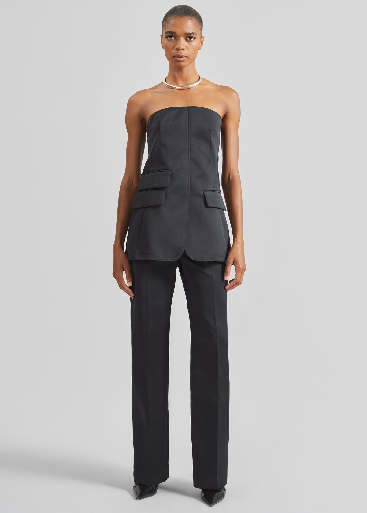 Brickell Satin Trousers - Black - 3