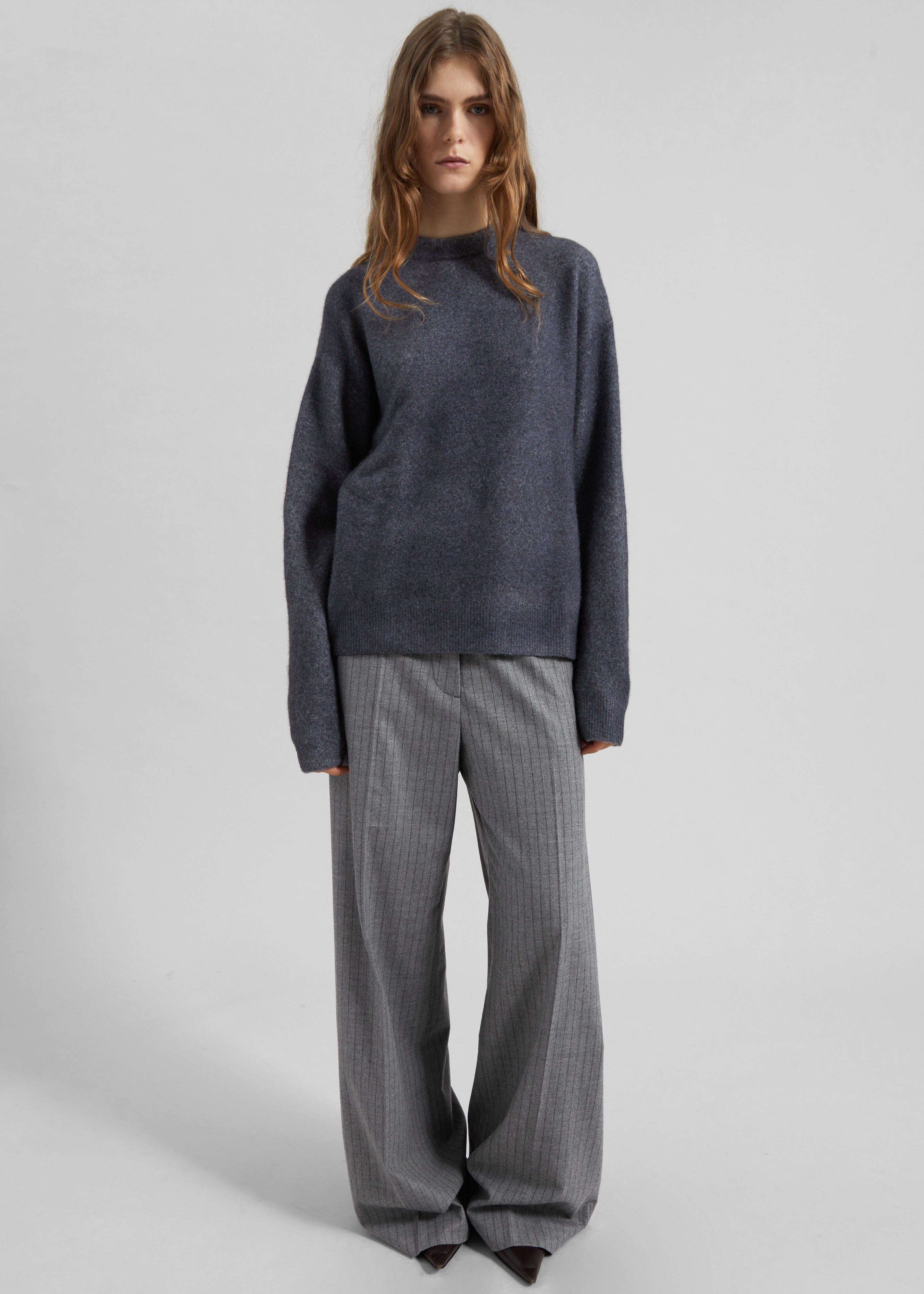 Brickell Striped Trousers - Grey/Brown - 6