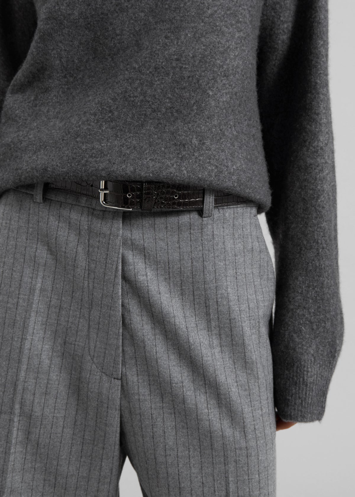 Brickell Striped Trousers - Grey/Brown - 3