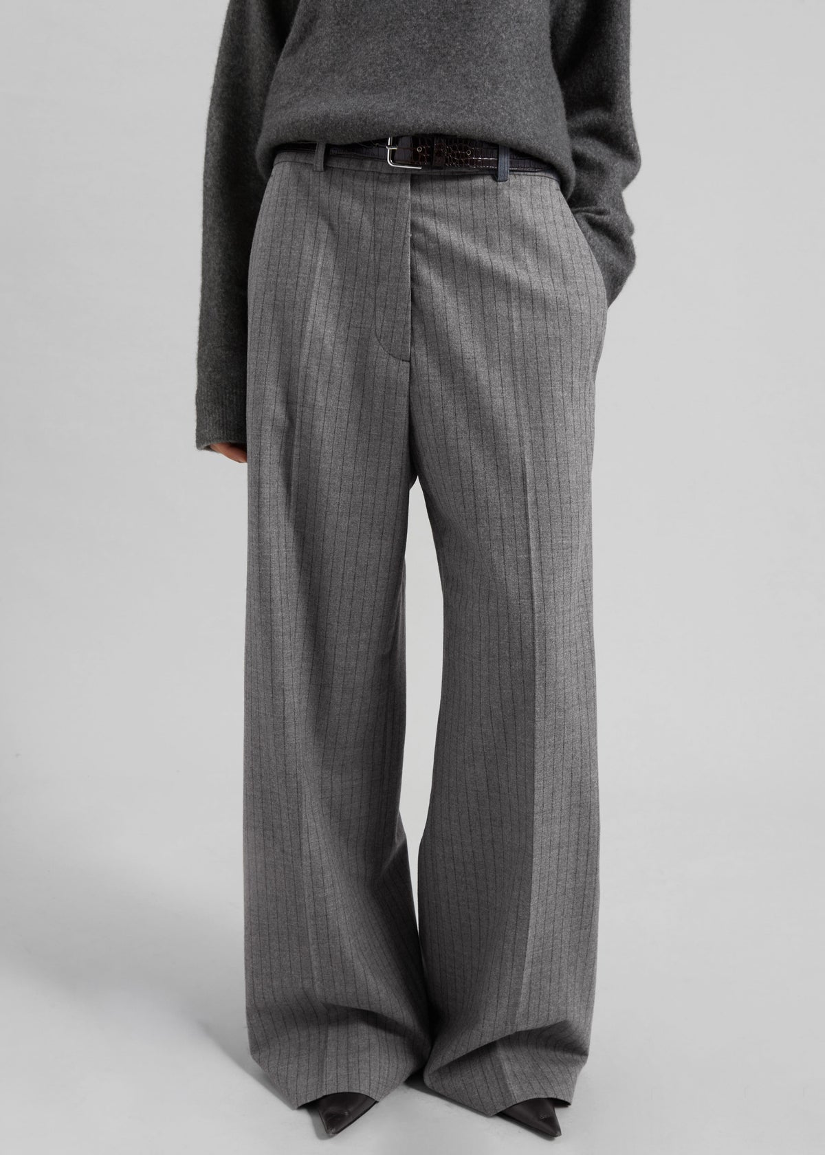 Brickell Striped Trousers - Grey/Brown - 5