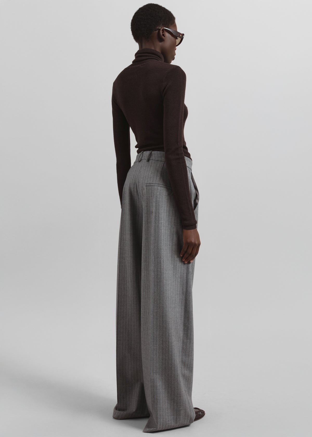 Brickell Striped Trousers - Grey/Brown - 8