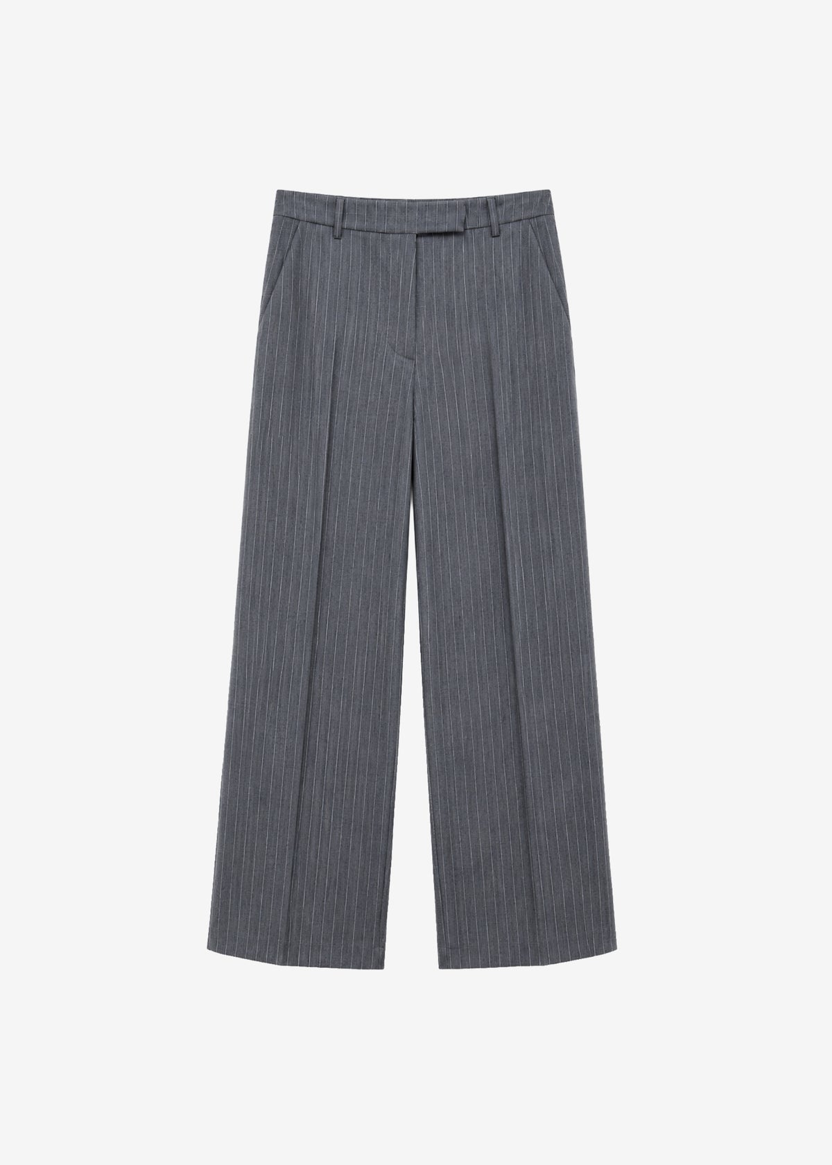 Brickell Trousers - Grey/White Pinstripe