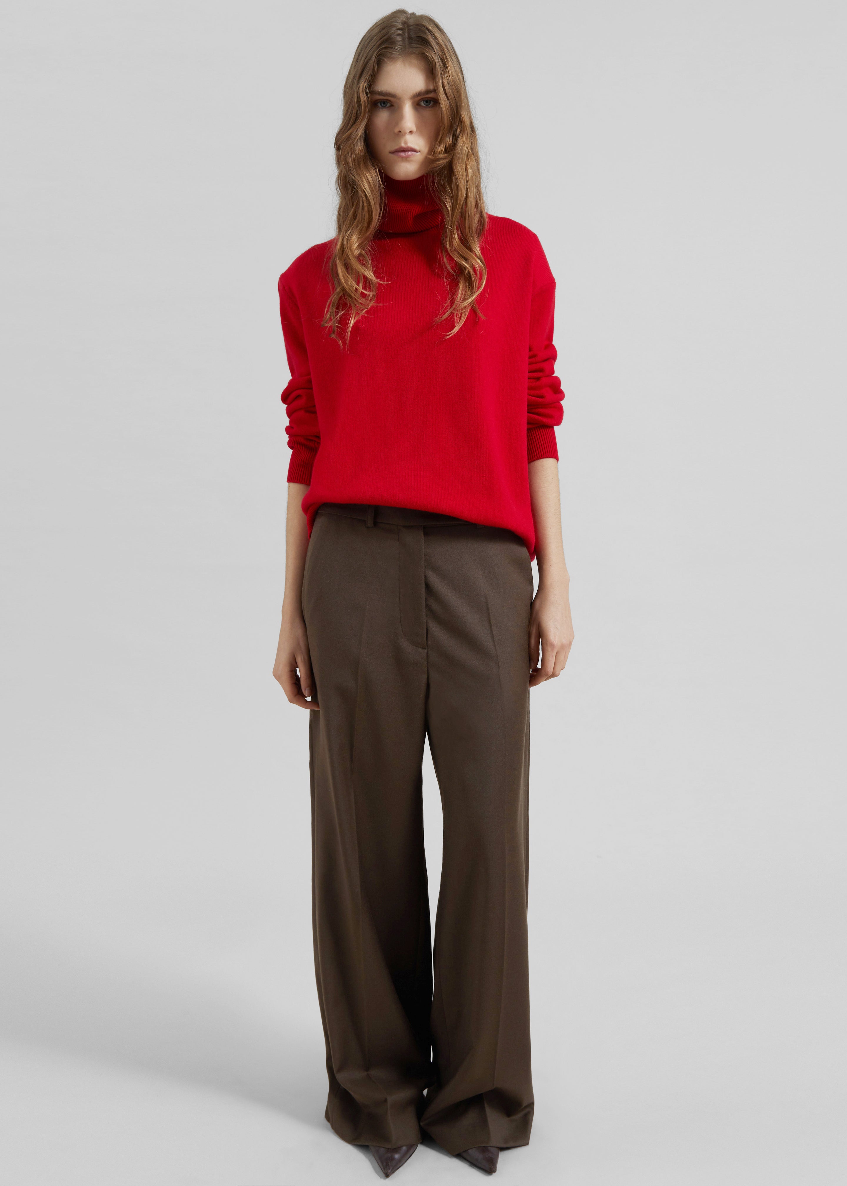 Brickell Flannel Trousers - Mocha – The Frankie Shop