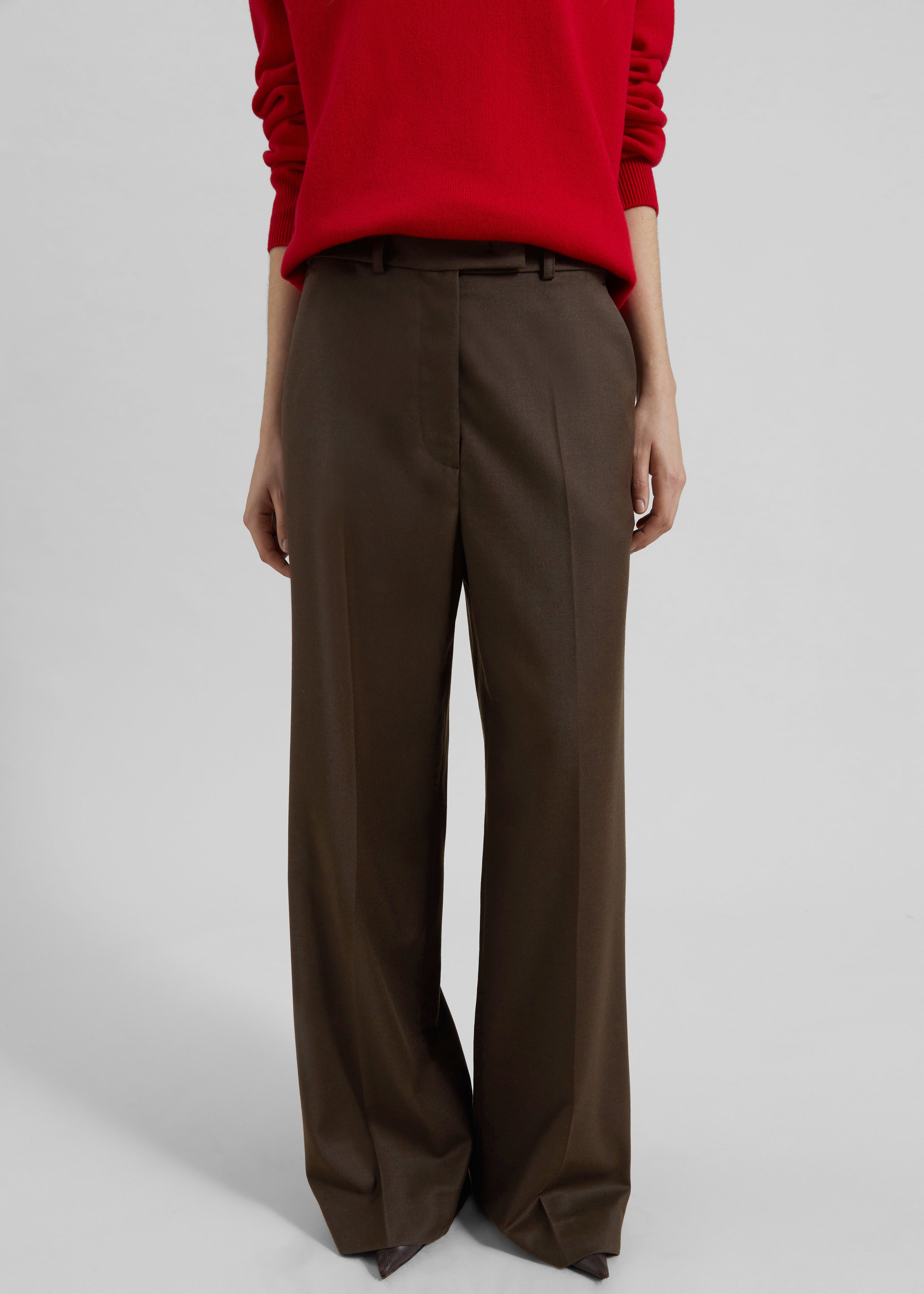 Brickell Flannel Trousers - Mocha - 2