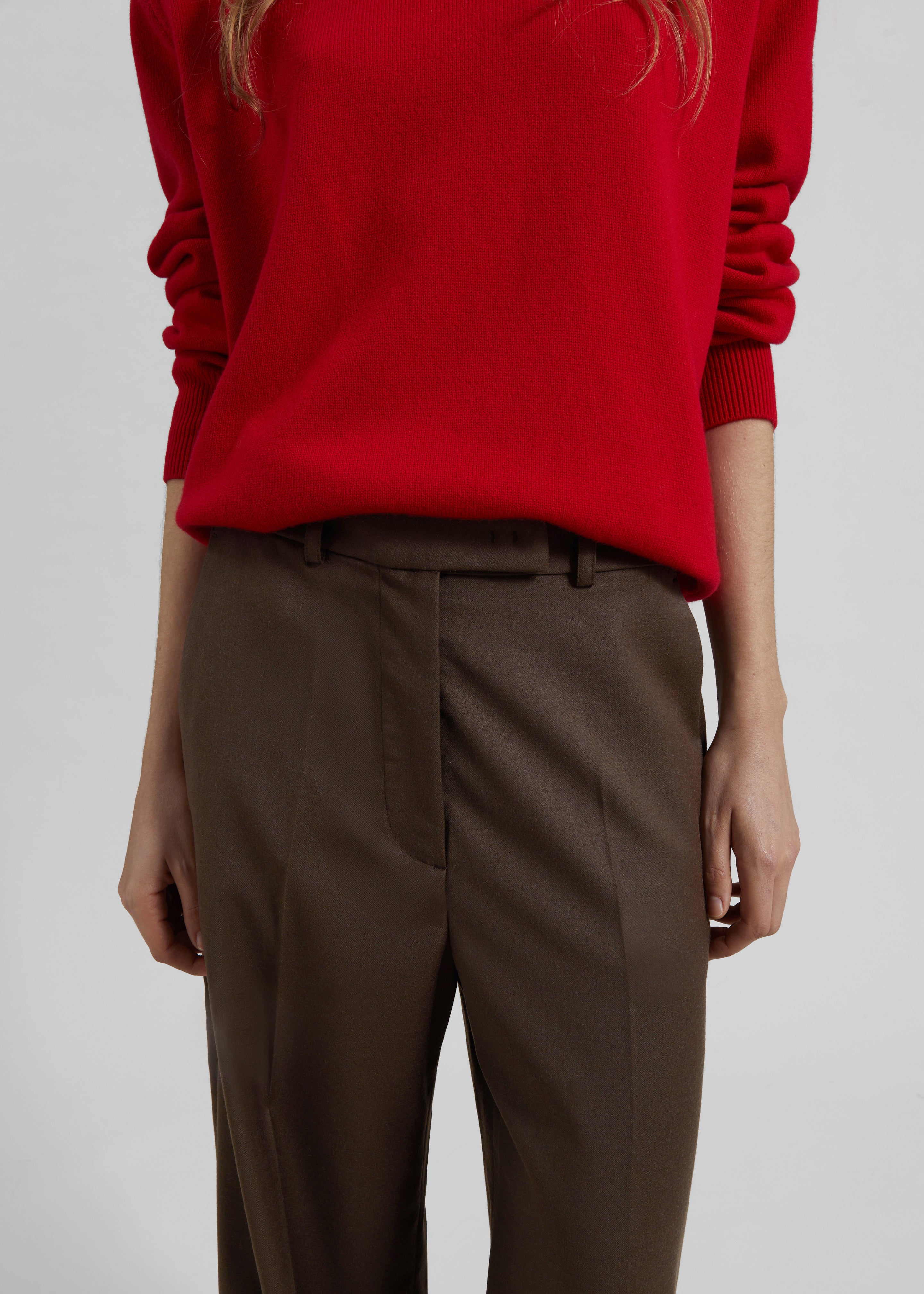Brickell Flannel Trousers - Mocha – The Frankie Shop