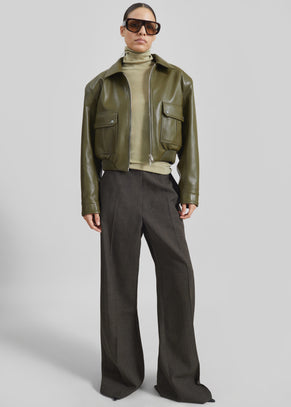 Brickell Trousers - Olive Glen Plaid