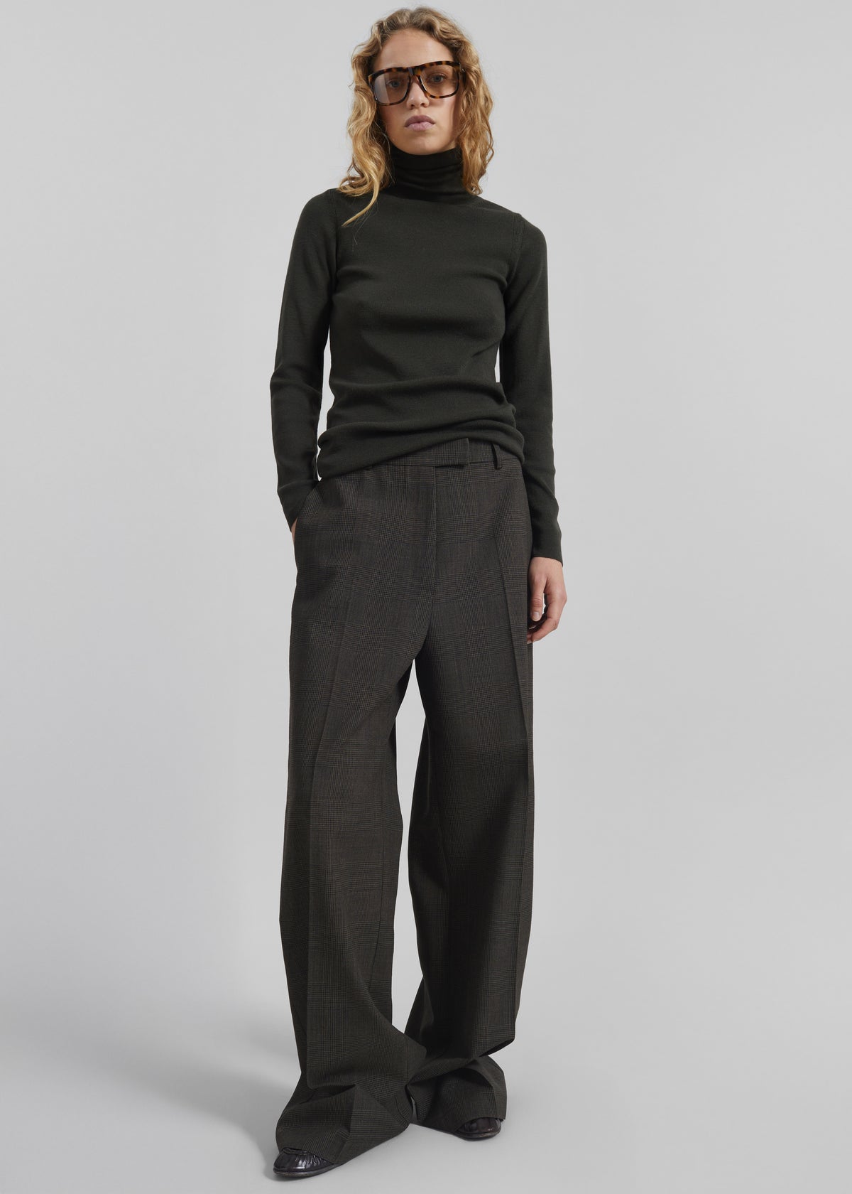 Brickell Trousers - Olive Glen Plaid